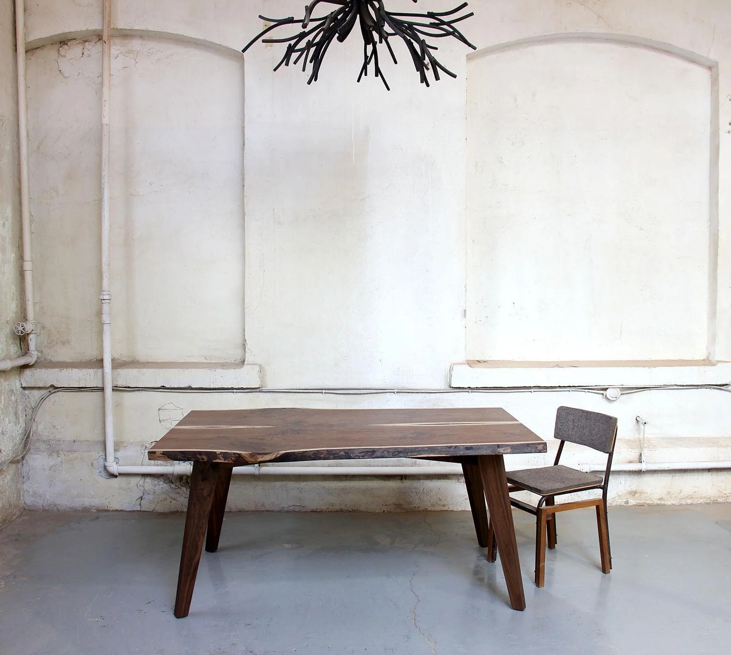 Handmade-solid-walnut-small-cross-I-table-branches-chandelier-studio.jpg