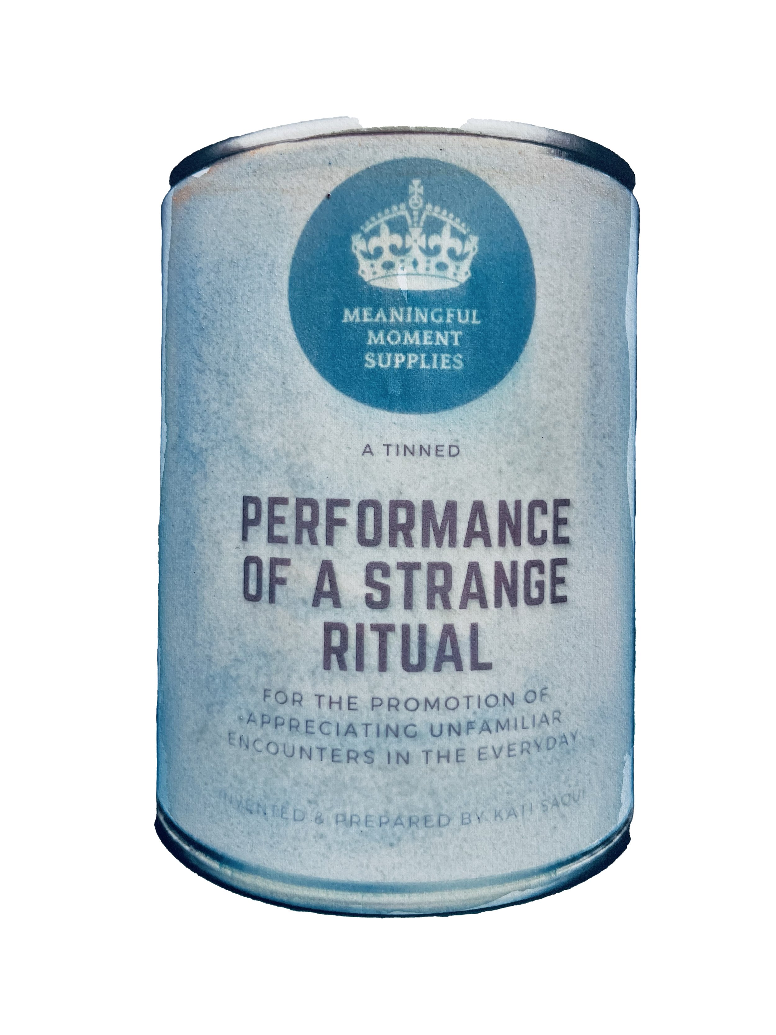 blue painted tin performance of a strange ritual.jpg