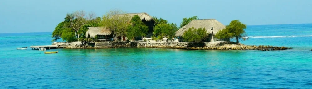The gorgeous Islas del Rosario. We will have a day trip to Baru, one of the larger islands near to this one, by private boat.