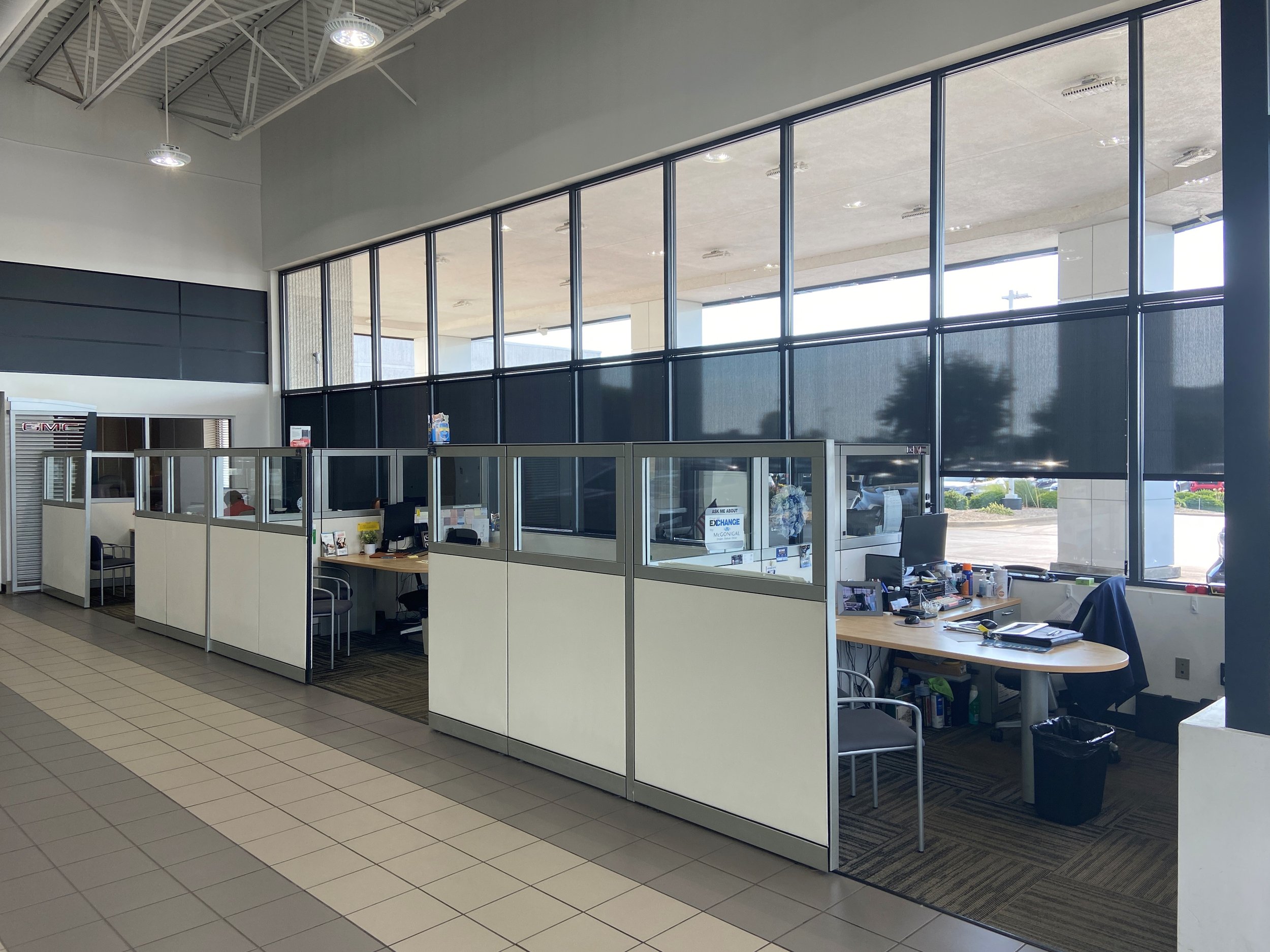  Hunter Douglas Designer Screen Shades in Midnight 1% openness at McGonigal Buick Cadillac GMC 