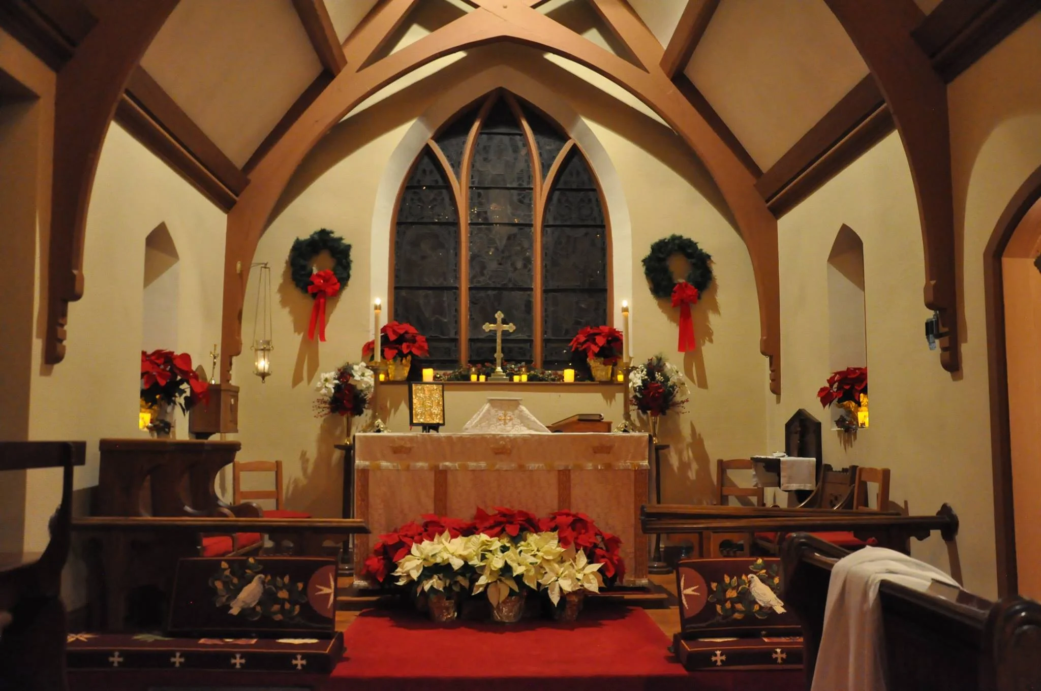 Church Chancel at Christmas