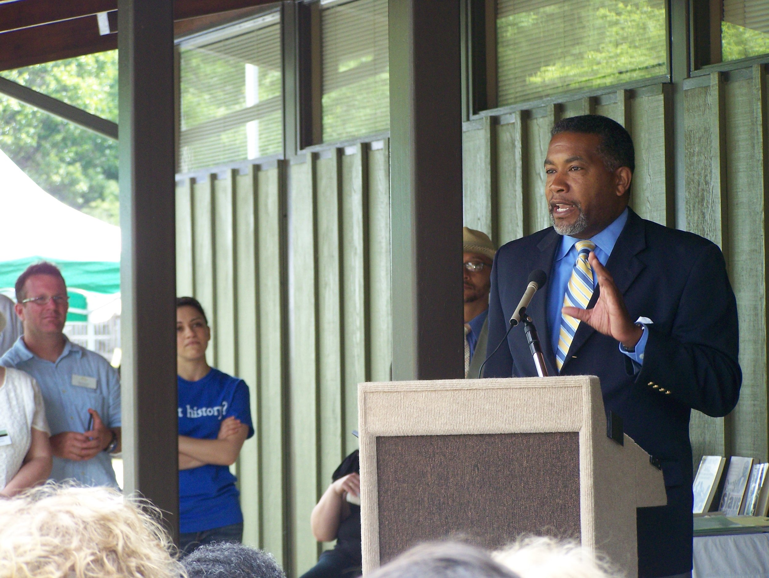 Speaking at the Vance Birthplace