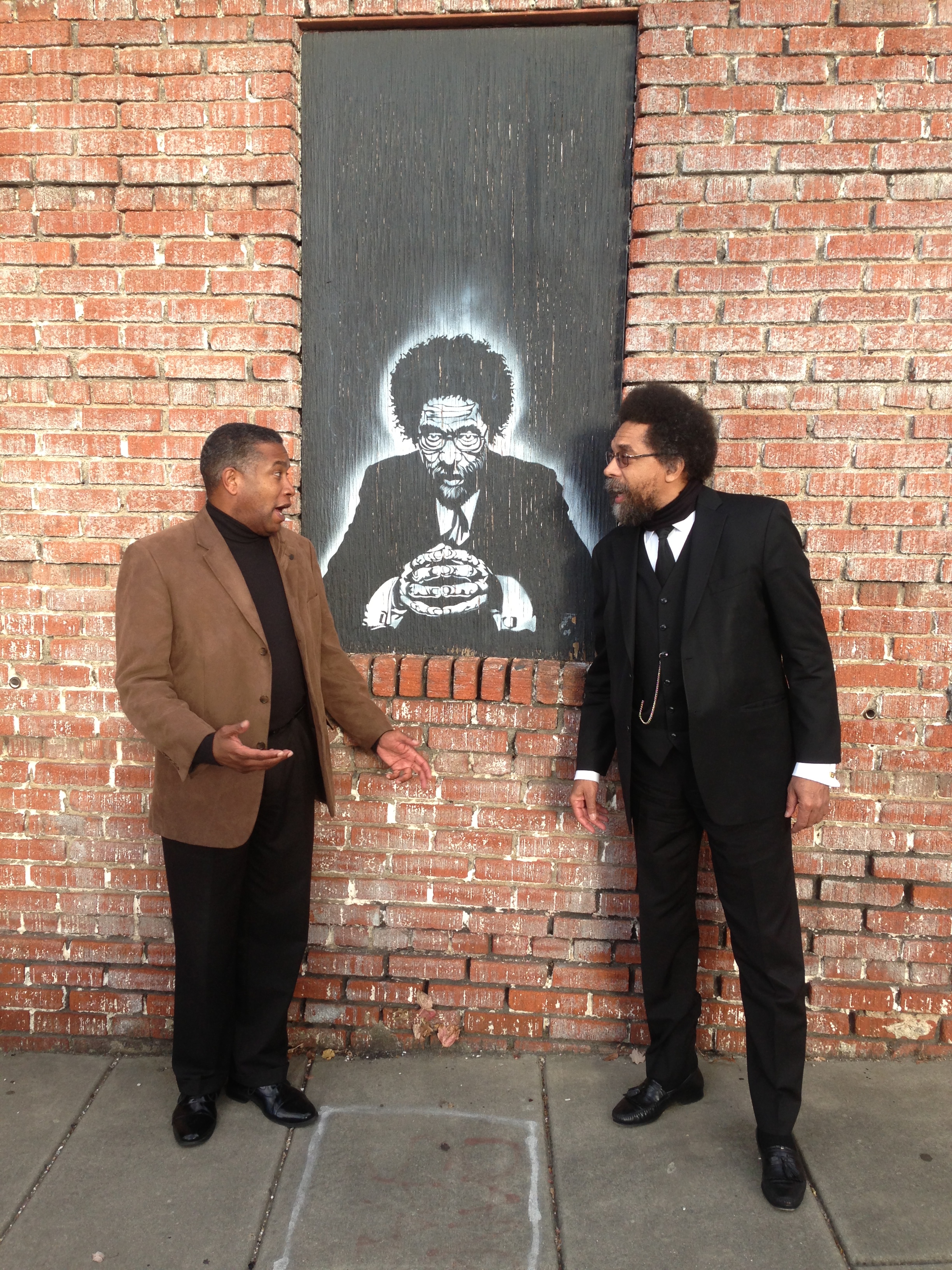With Cornel West in downtown Asheville