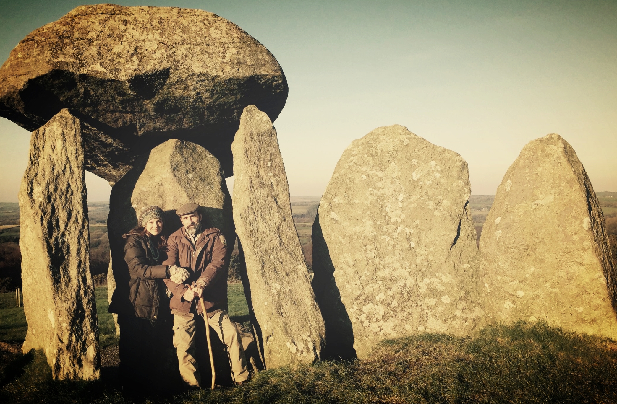 Alisa, and her late husband, Chris Lucash, on a visit to Wales, remembering the Old Ones.