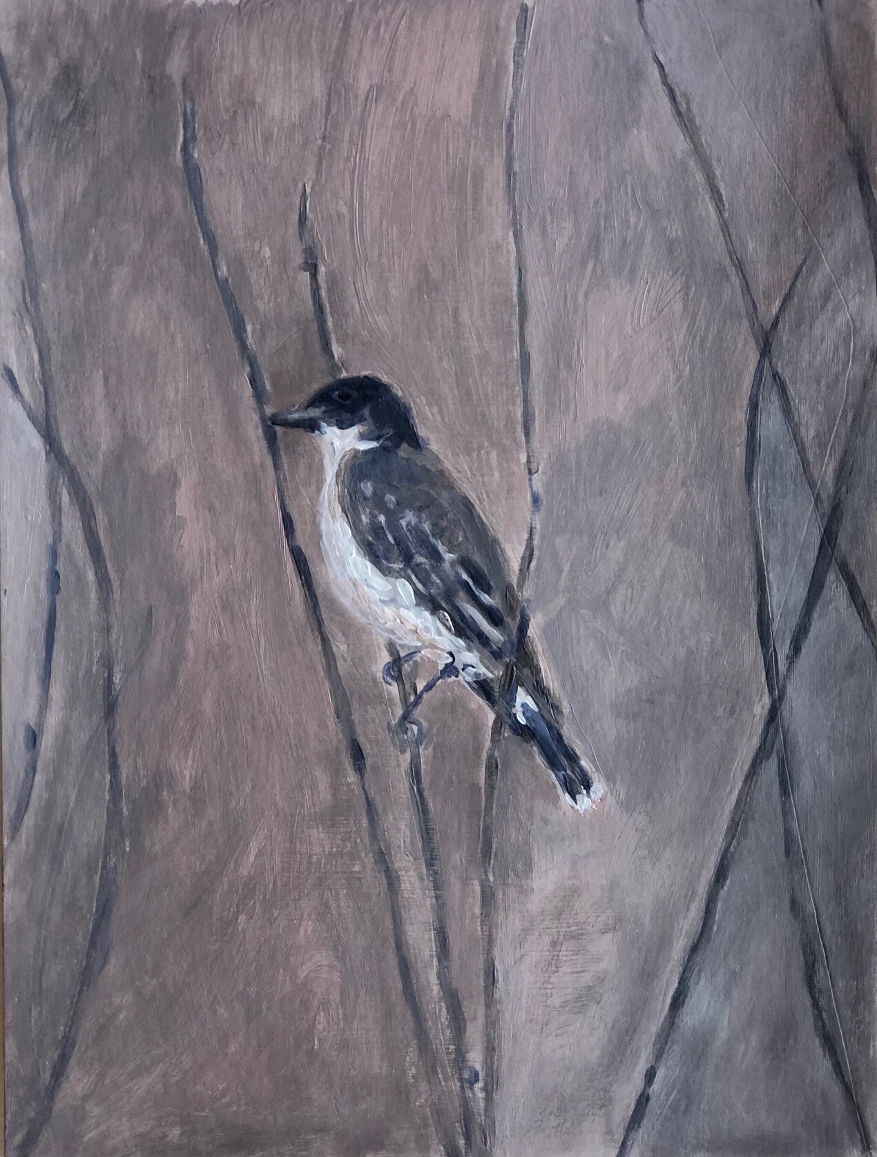 Bird painting mashomack Eastern kingbird.jpg