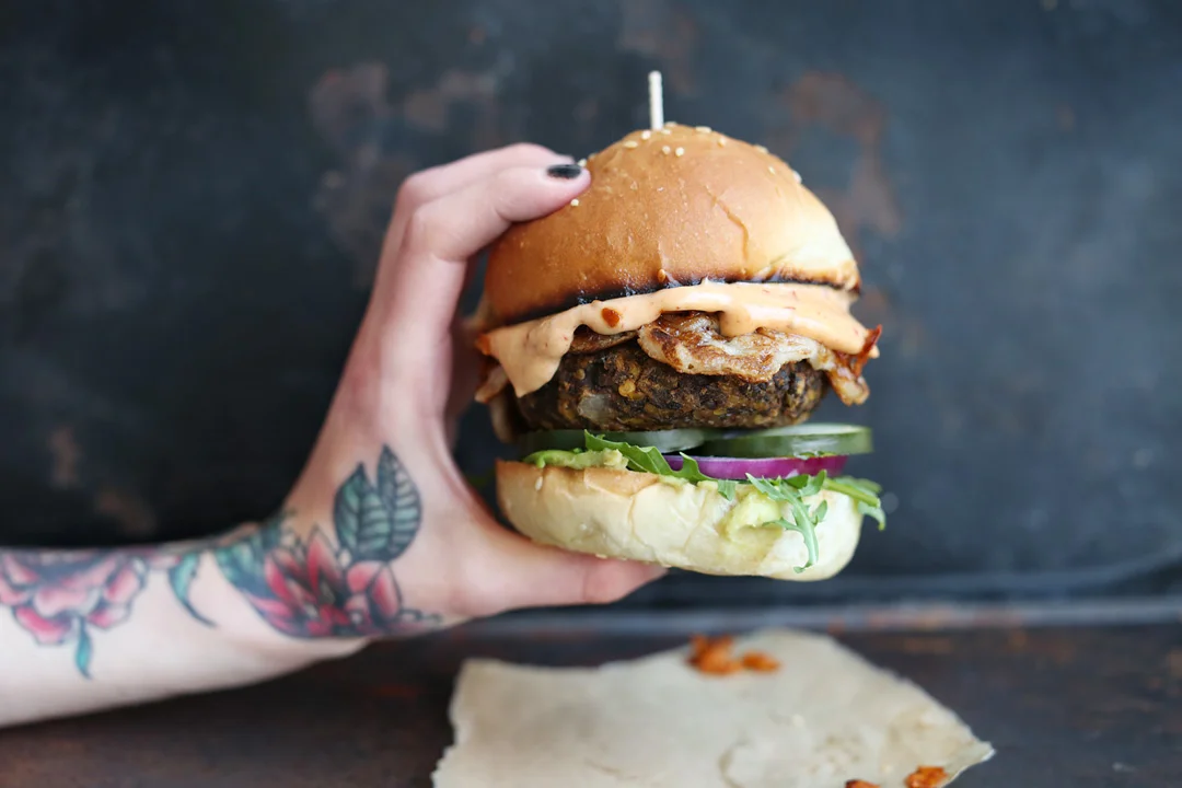 Fogwood Smoky Burger with house melty cheese and coconut crisps