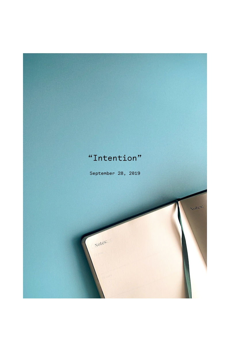 What "Intention" Means to Me 