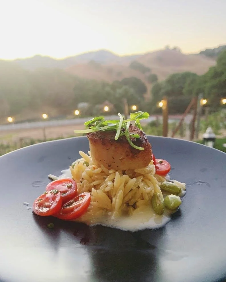 catered scallop plates in Northern California