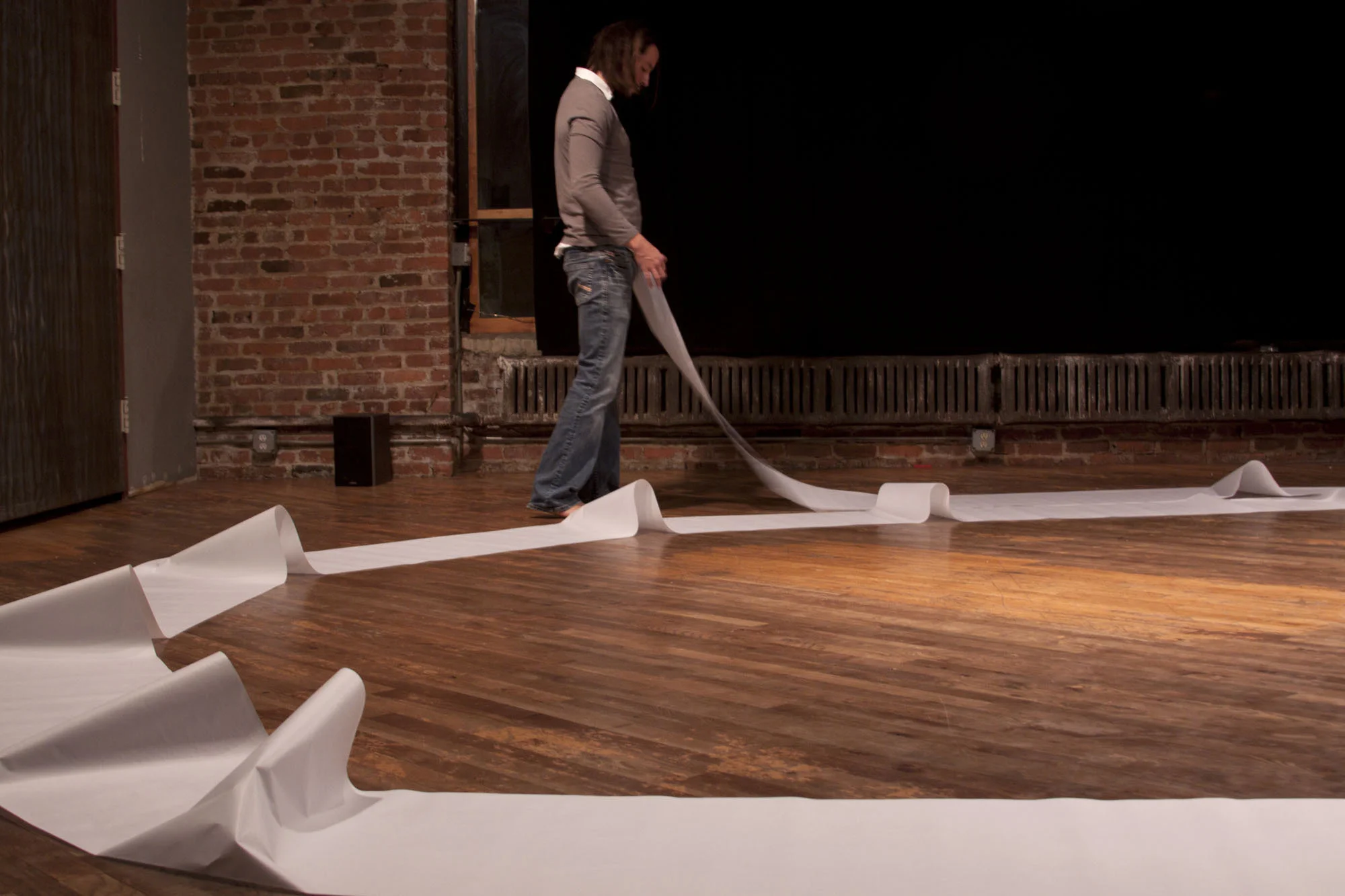 unroll and roll , performance, site fest, armory arts week, new york, 2011