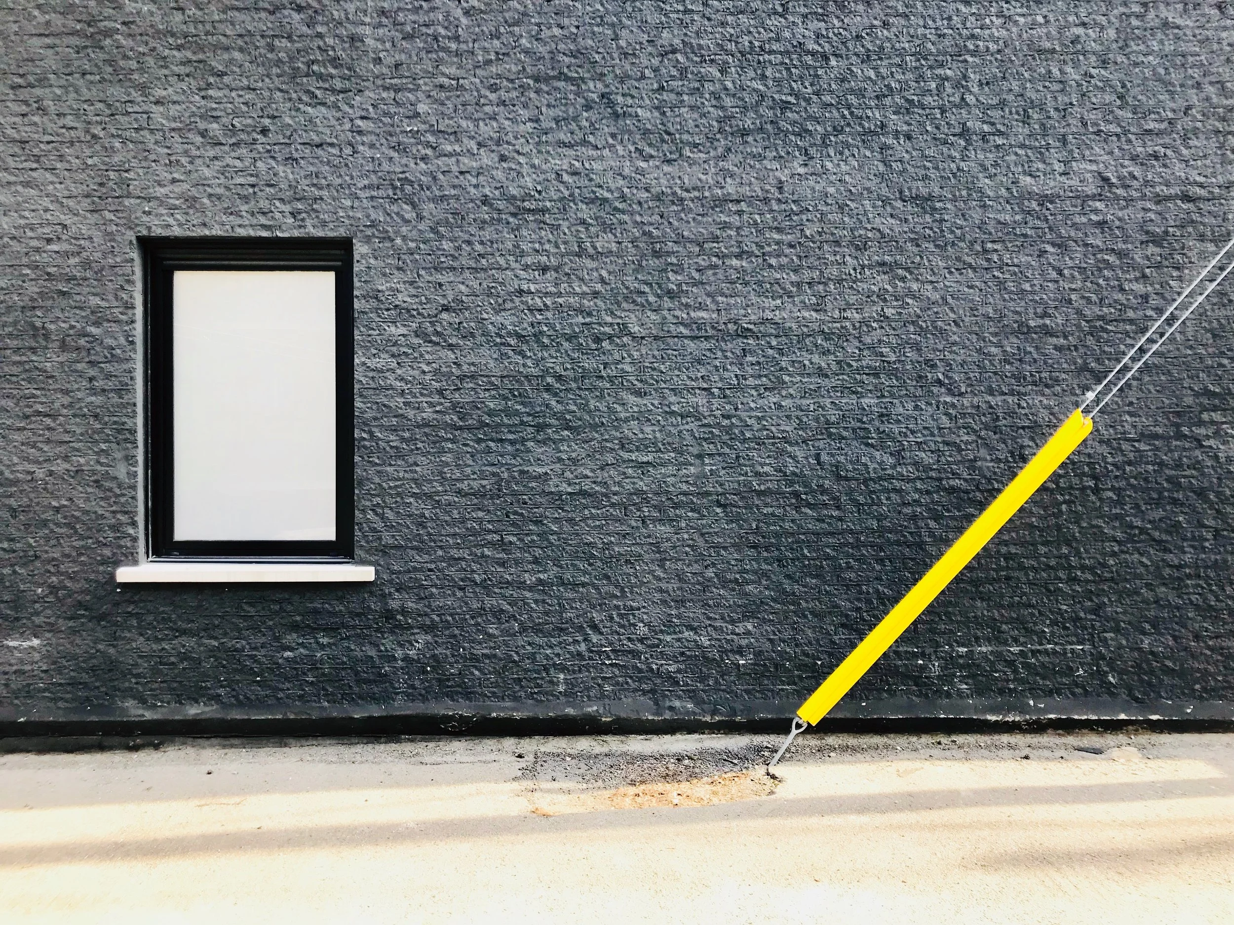  window and steel cable 