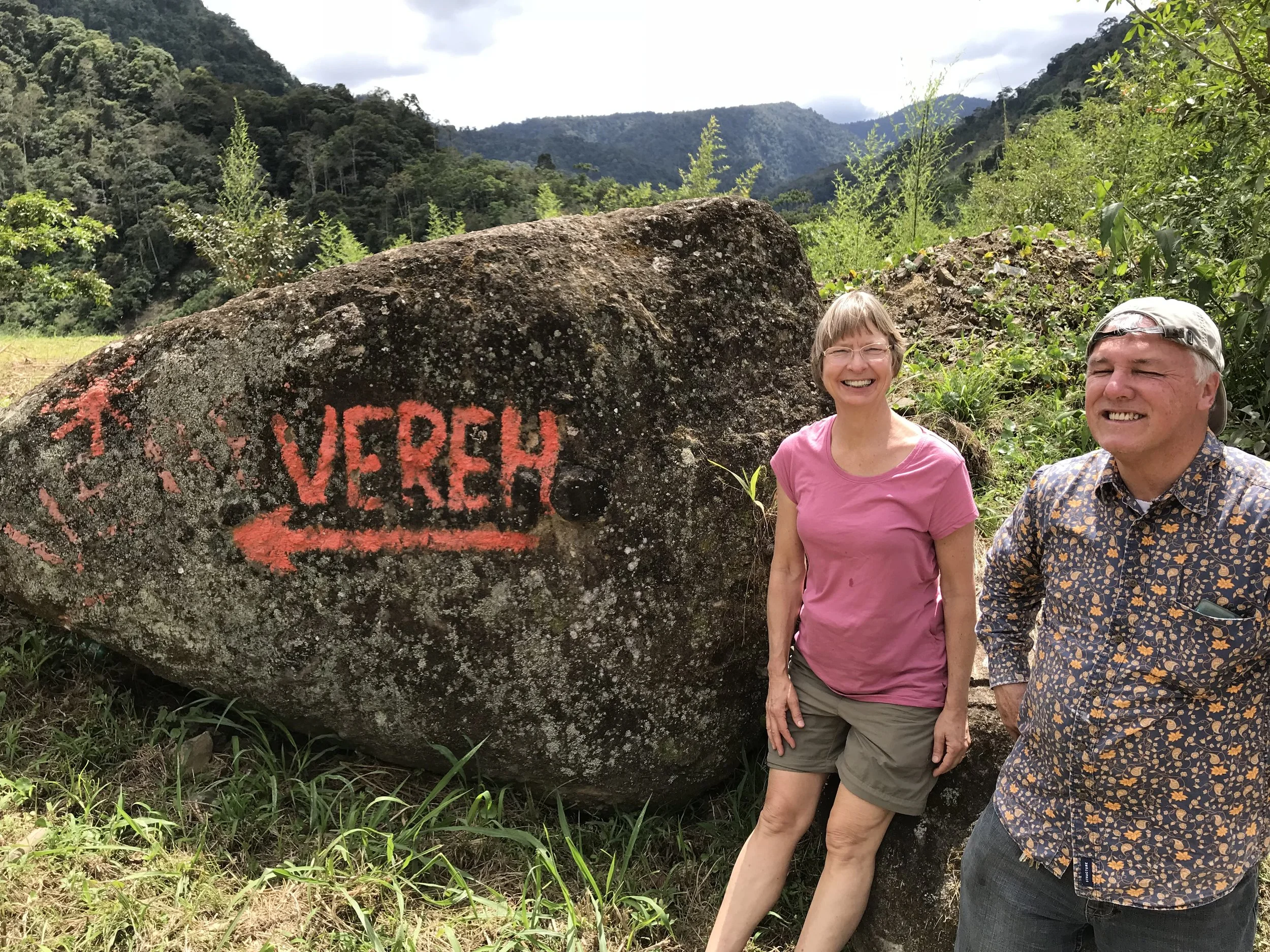 NOTE...You Won't See the Rock Until After You've Made a Hard Right. You'll Need 4 Wheel Drive At This Point. The Road Goes Up for One Mile. Friend Kim who helps me host campers, and Taxi Don, who helps you Gert to The Reserve.