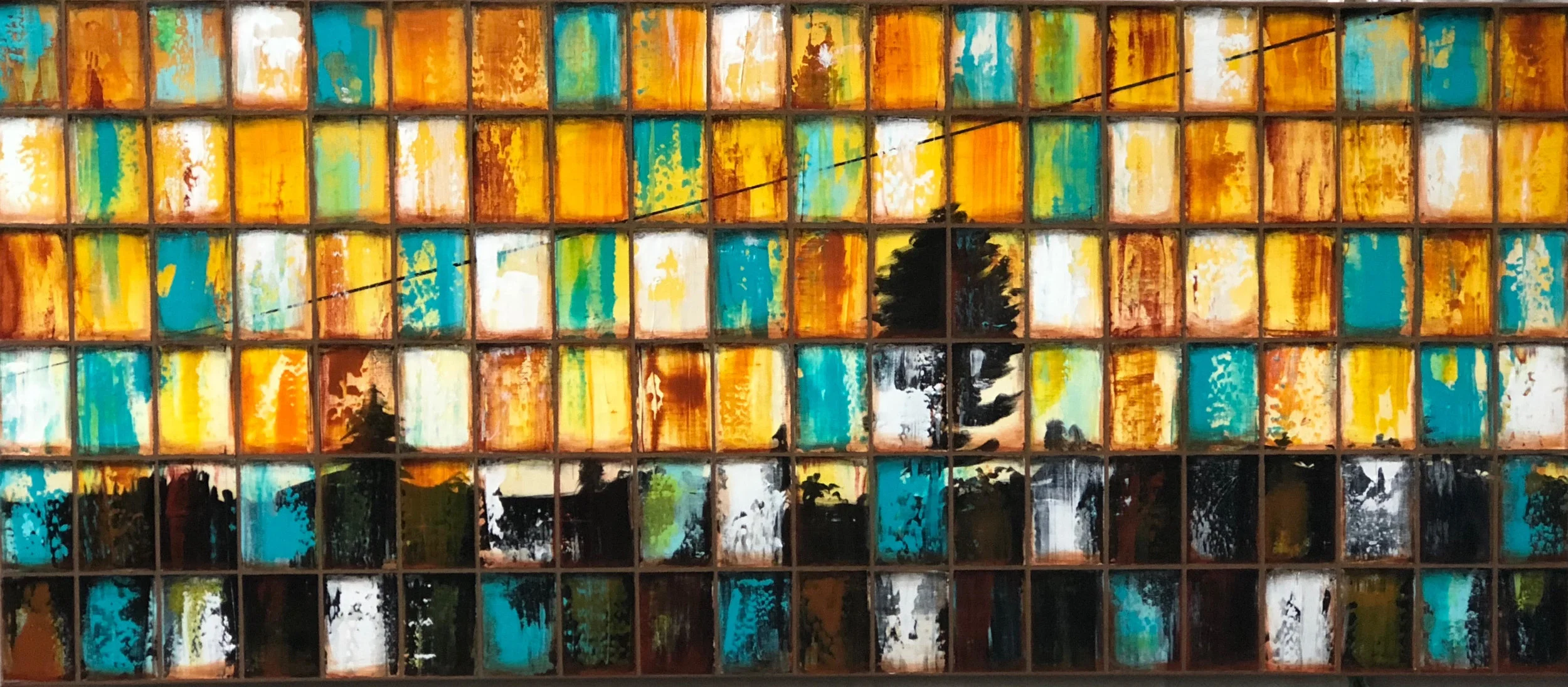 26”x60” Acrylic paint/mixed media on canvas