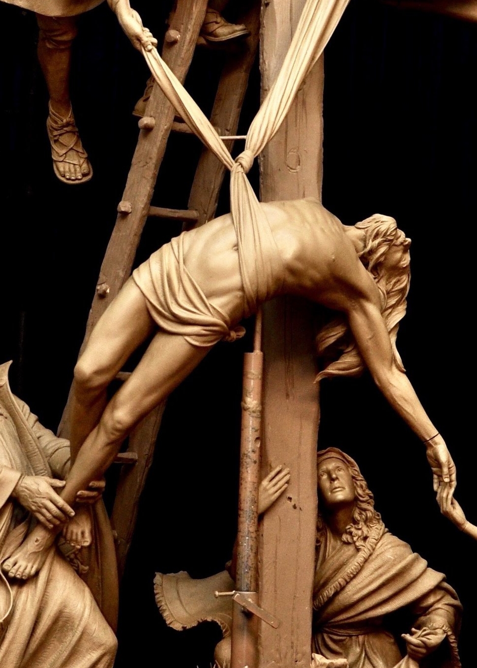 Jesus is takin down from the cross  "Station 13"