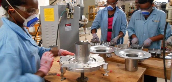 Employees working on the BURN stoves, most of the employees are women. BURN/Humanosphere