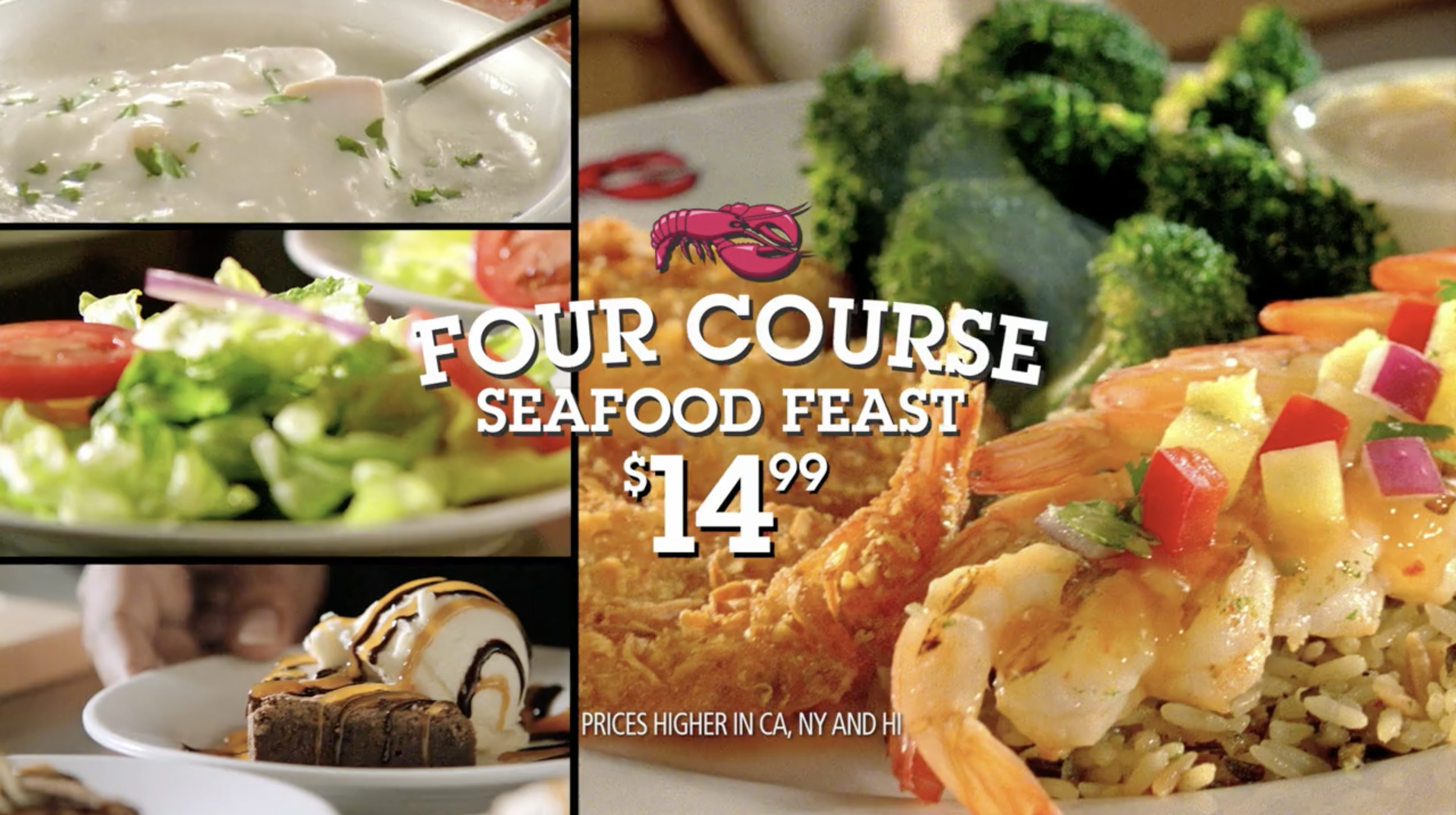 Red Lobster: Four Course Seafood Feast