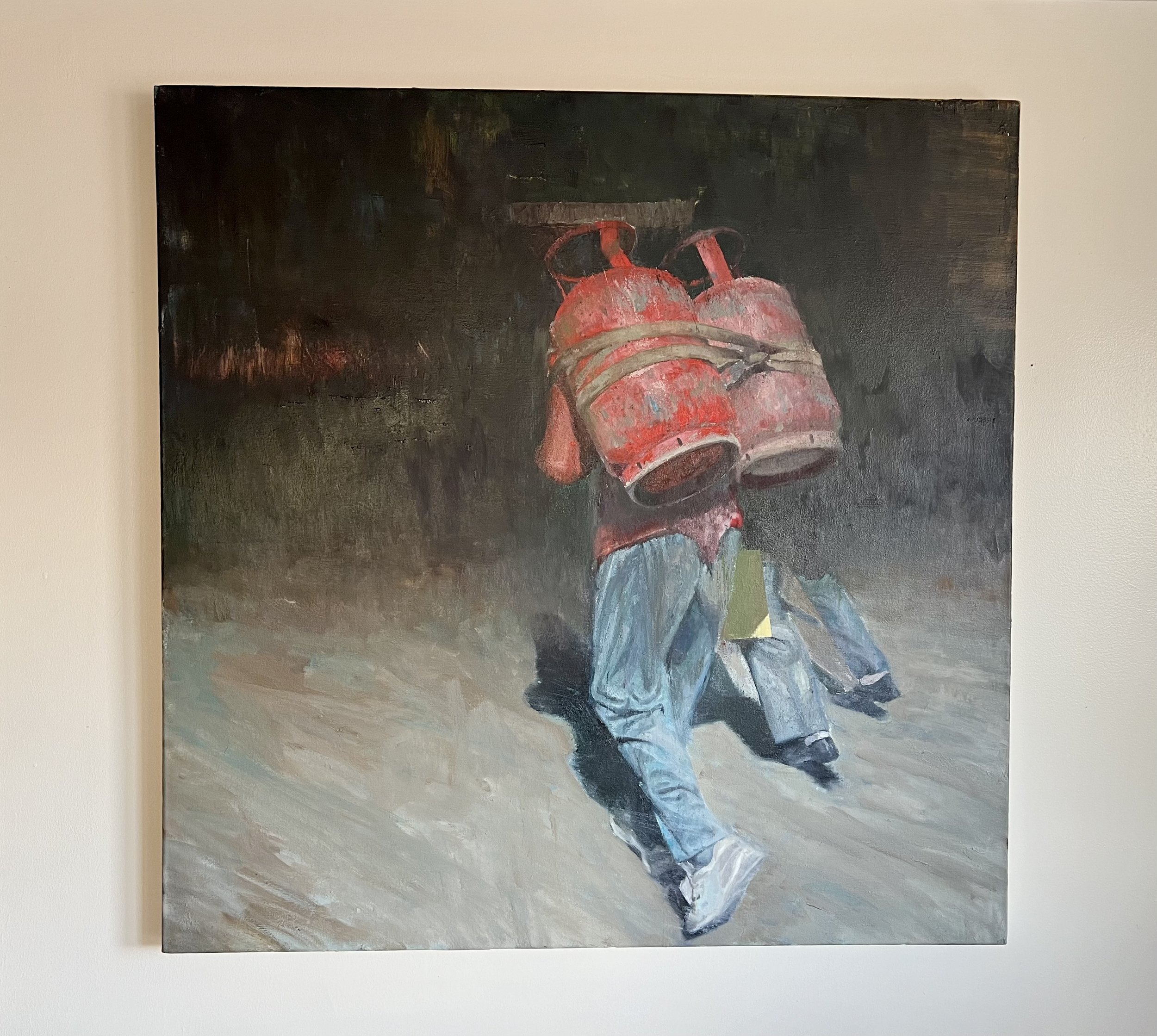 Erin Holly, Ballast, 100 x 100cm, Oil on canvas, 2019