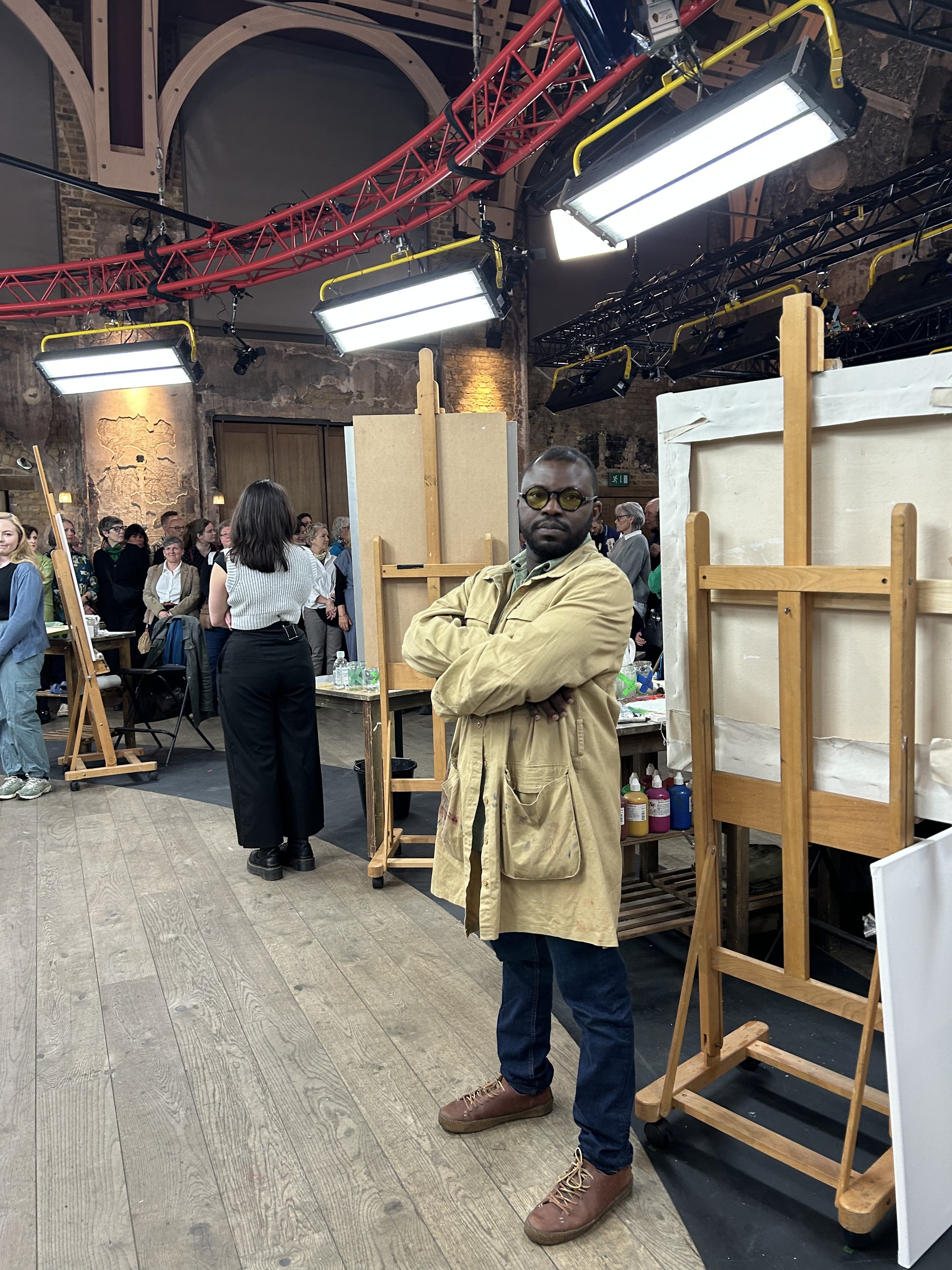 Contestant with audience behind at the semi finals