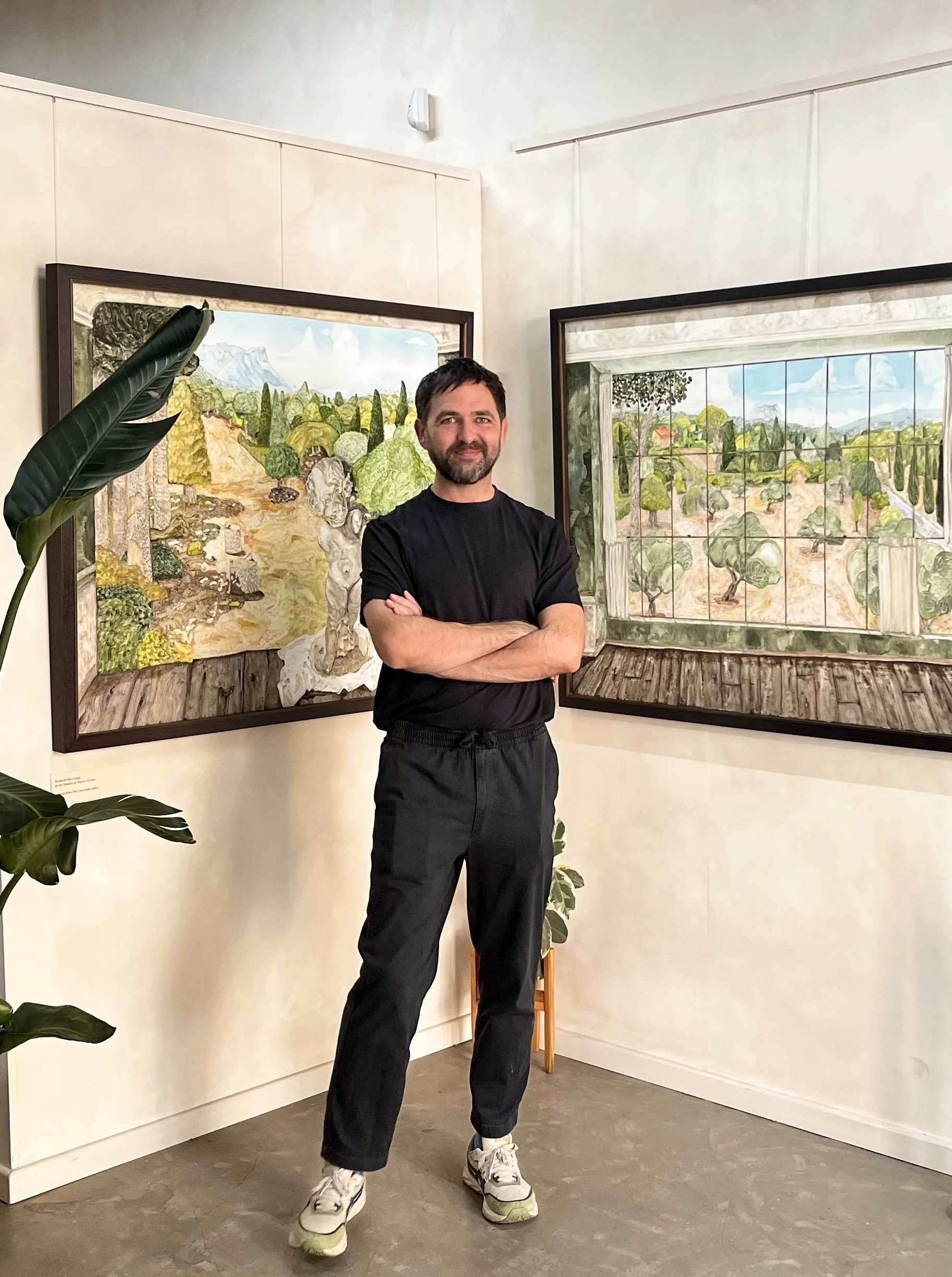 Benjamin MacGregor with Courtauld painting