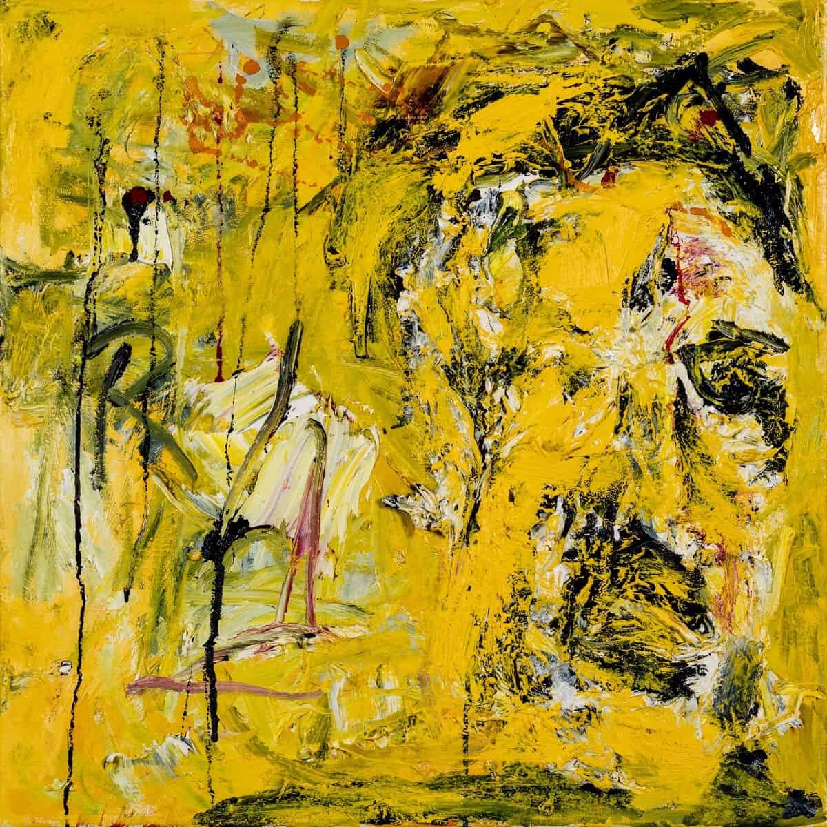 Yellow abstract artwork by Frances Aviva Blane