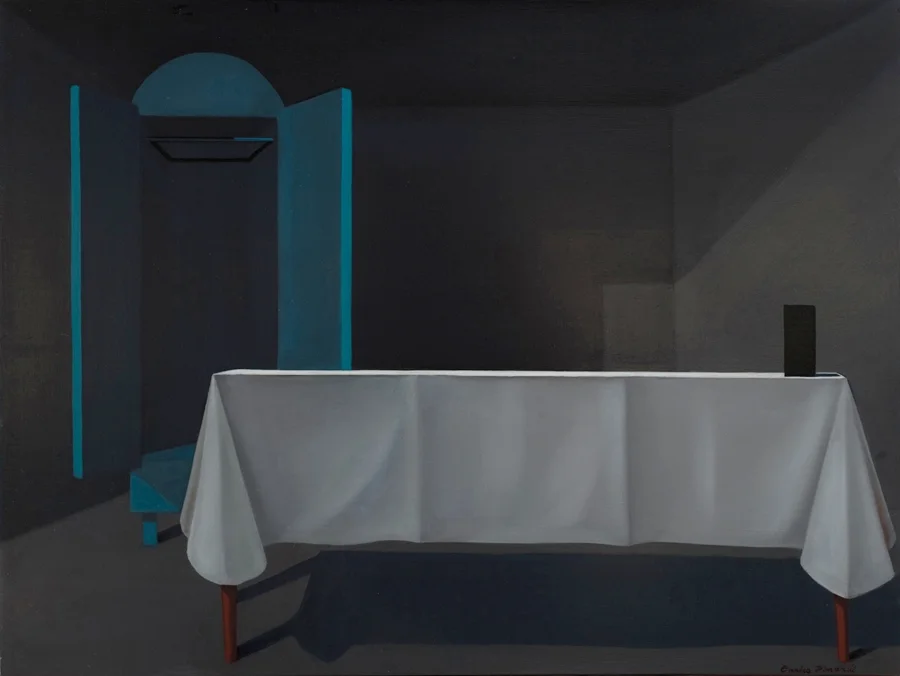 Enrico Pinardi Black Box Oil on board 18 x 24” P214