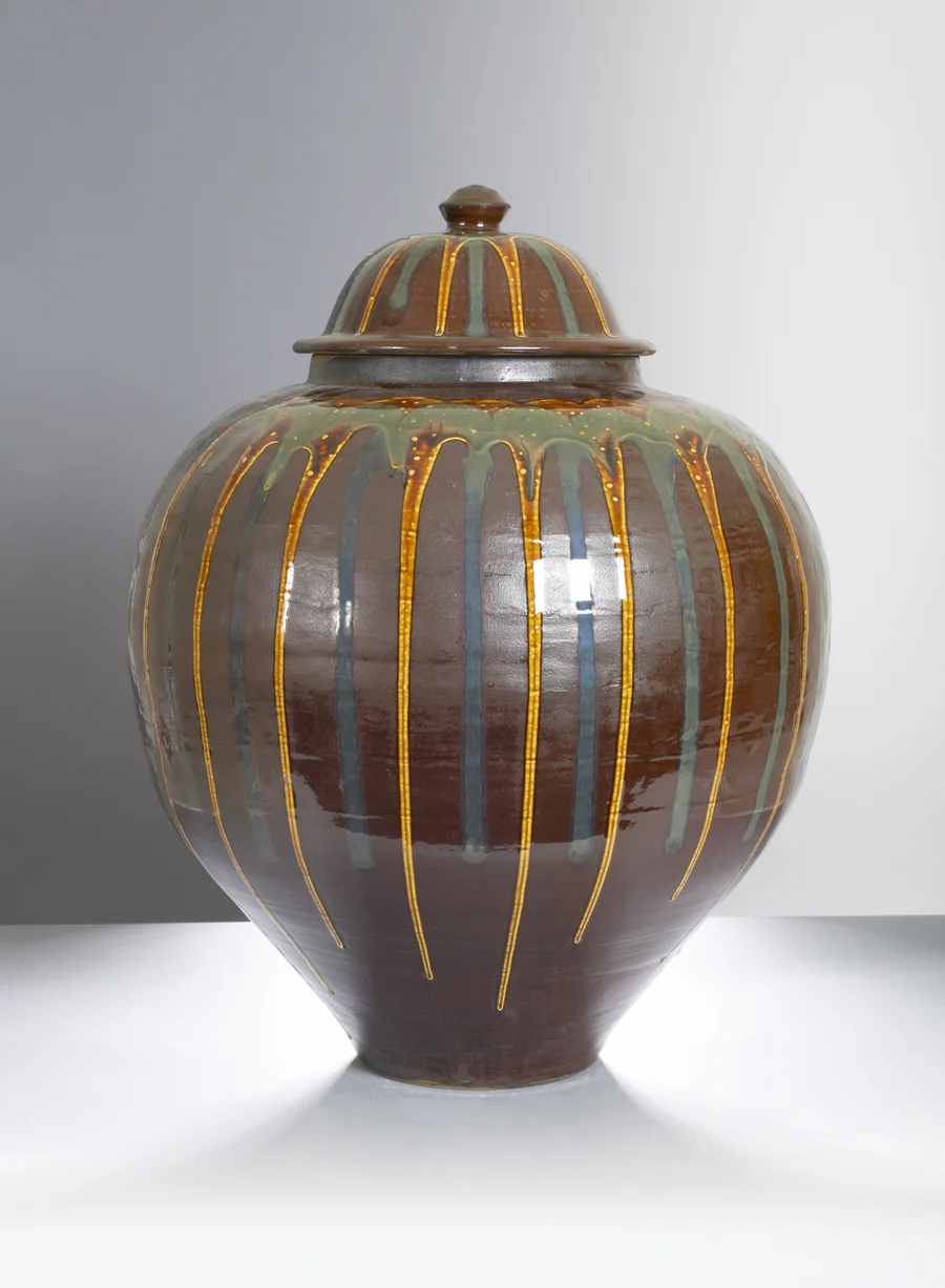 Onda Yaki Ameyu Sainagasi Otsubo Stoneware 23 x 18 x 18” ON919
