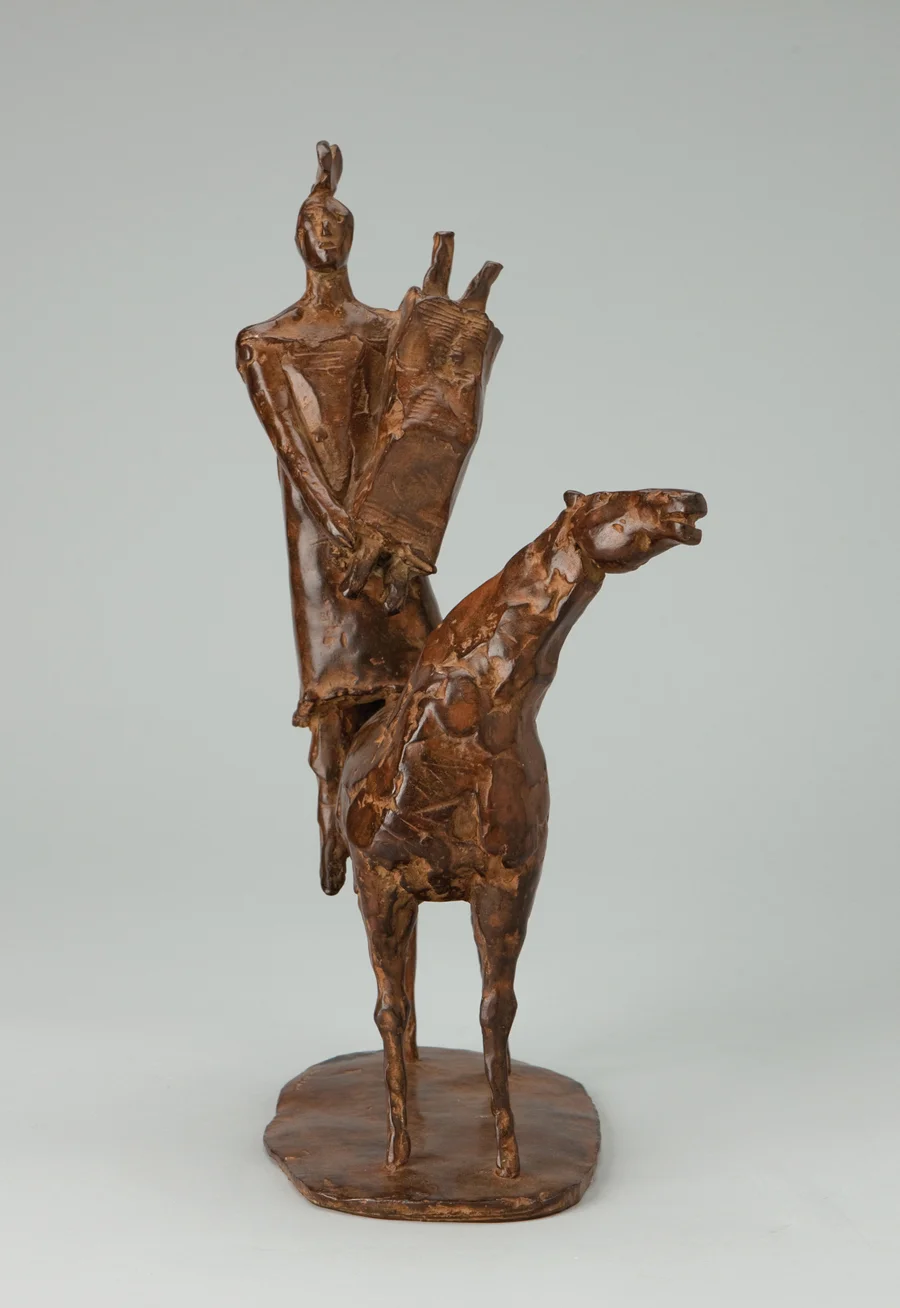 David Aronson Rider with Torah Bronze, 8/15 15.5 x 9 x 8.25”