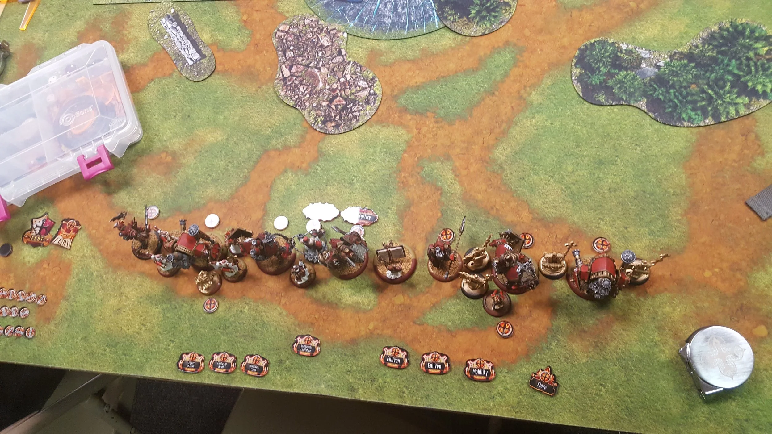 Whole lot of metal ready to come screaming up the table. 