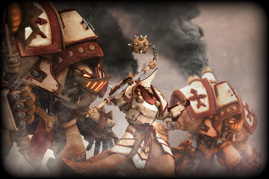 Hymn of Battle, knock things down, smash em to death. It's the Menite way.