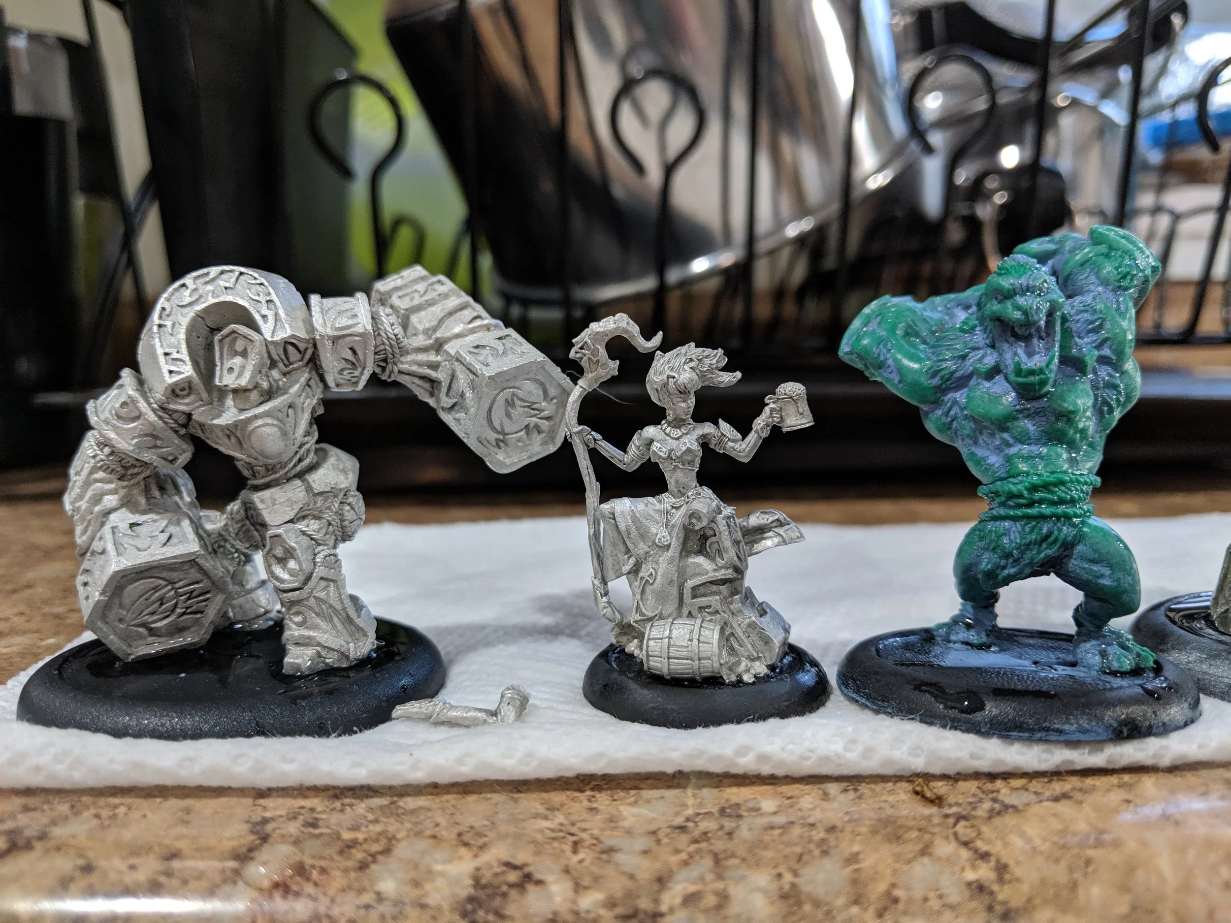 Okay, so youll notice the metal miniatures look brand spanking new. The plastic Gorax isnt perfect, we arent blind!