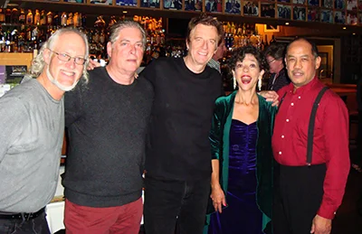After the show at Yoshi's with Ian Dogole, Concert Film Director Lawrence Jordan, Celso Alberti, Lua and Larry De La Cruz.