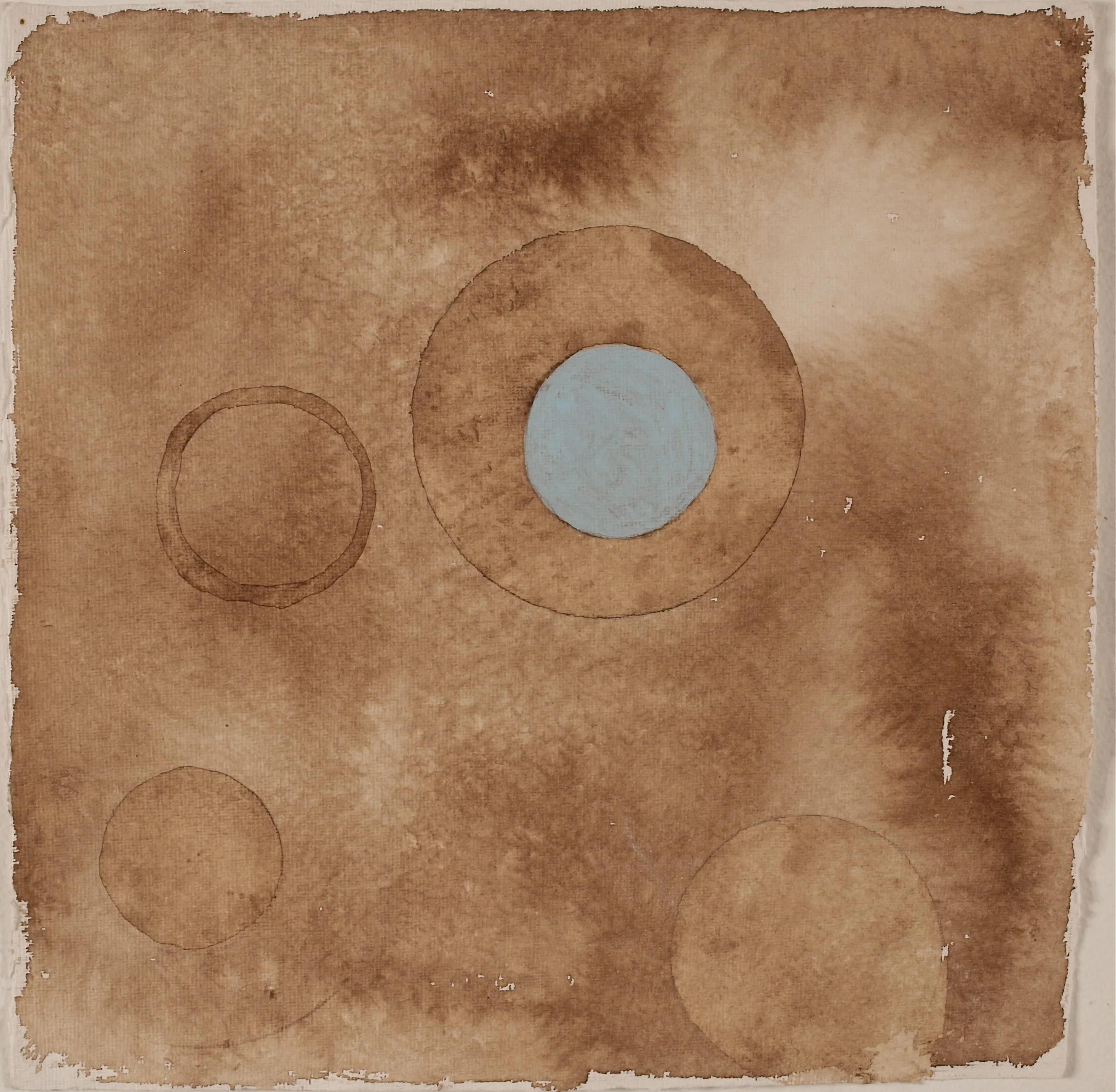 Title : Composition I Year : 2015 Medium : Walnut ink, watercolor and casein on handmade paper Dimension : 12 x 12 in Inquire