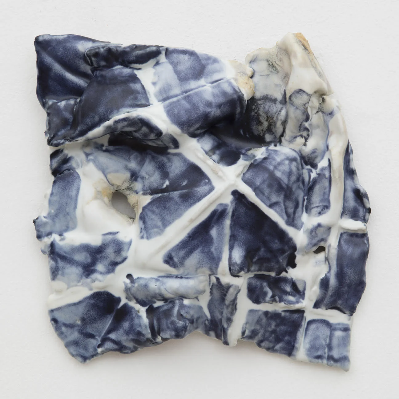 Title : Tangled Blue Year : 2017 Medium : Glazed Porcelain Dimension : 9 x 9 x 2 in Inquire