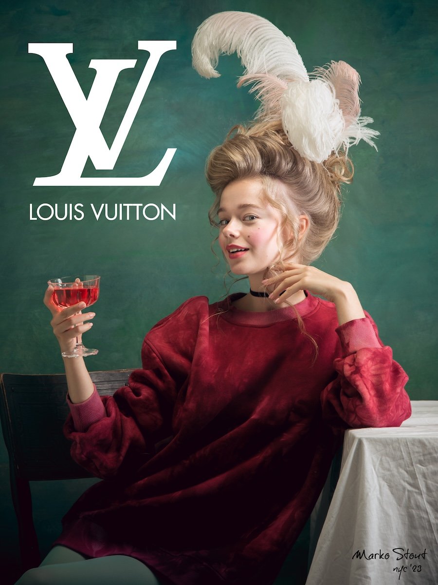 LOUIS VUITTON Bitcoin Painting by CHEEKY BUNNY POP ART