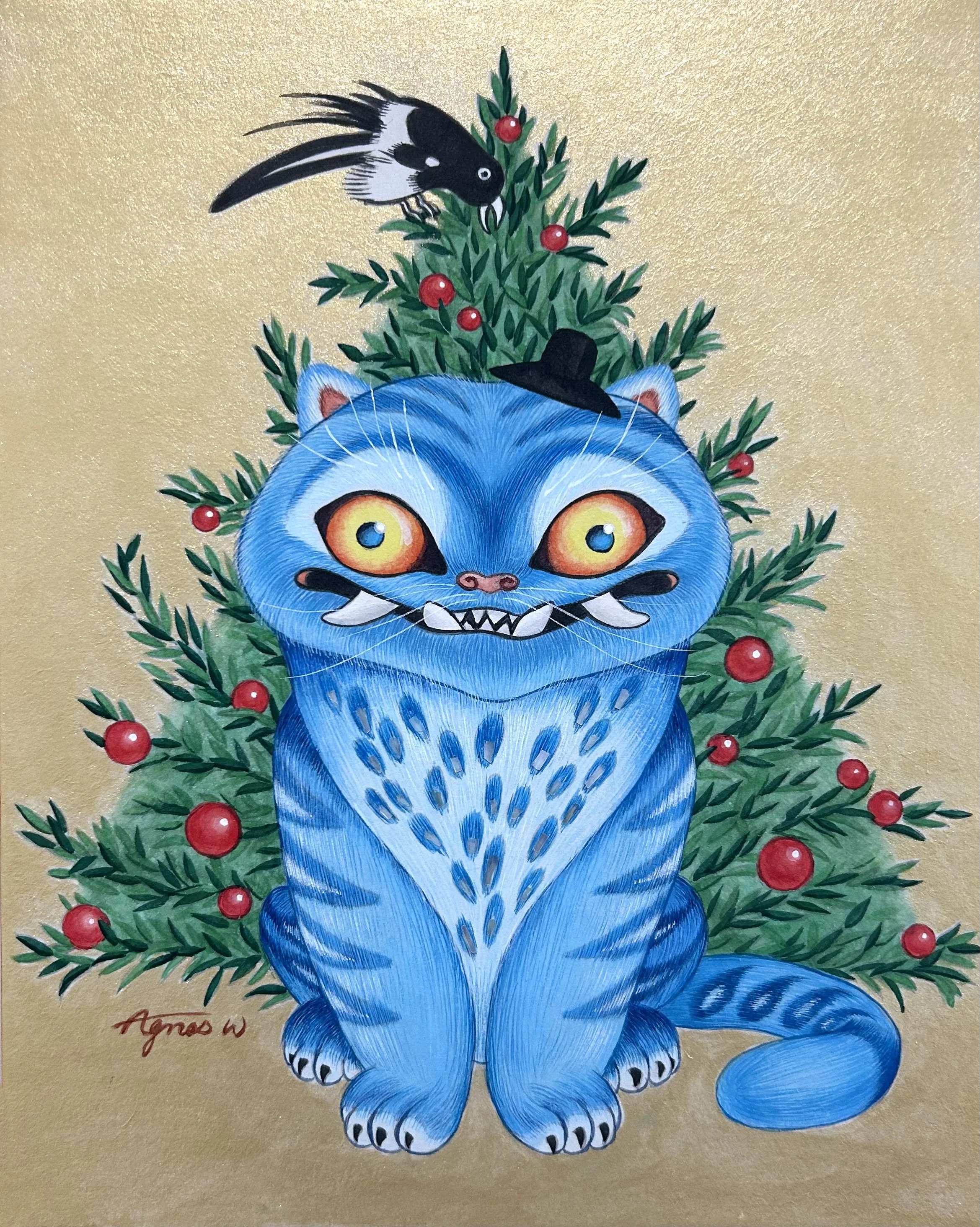 Berry Merry Whisker, Hanji, Mother of peal, 8x10%22, $700.jpeg