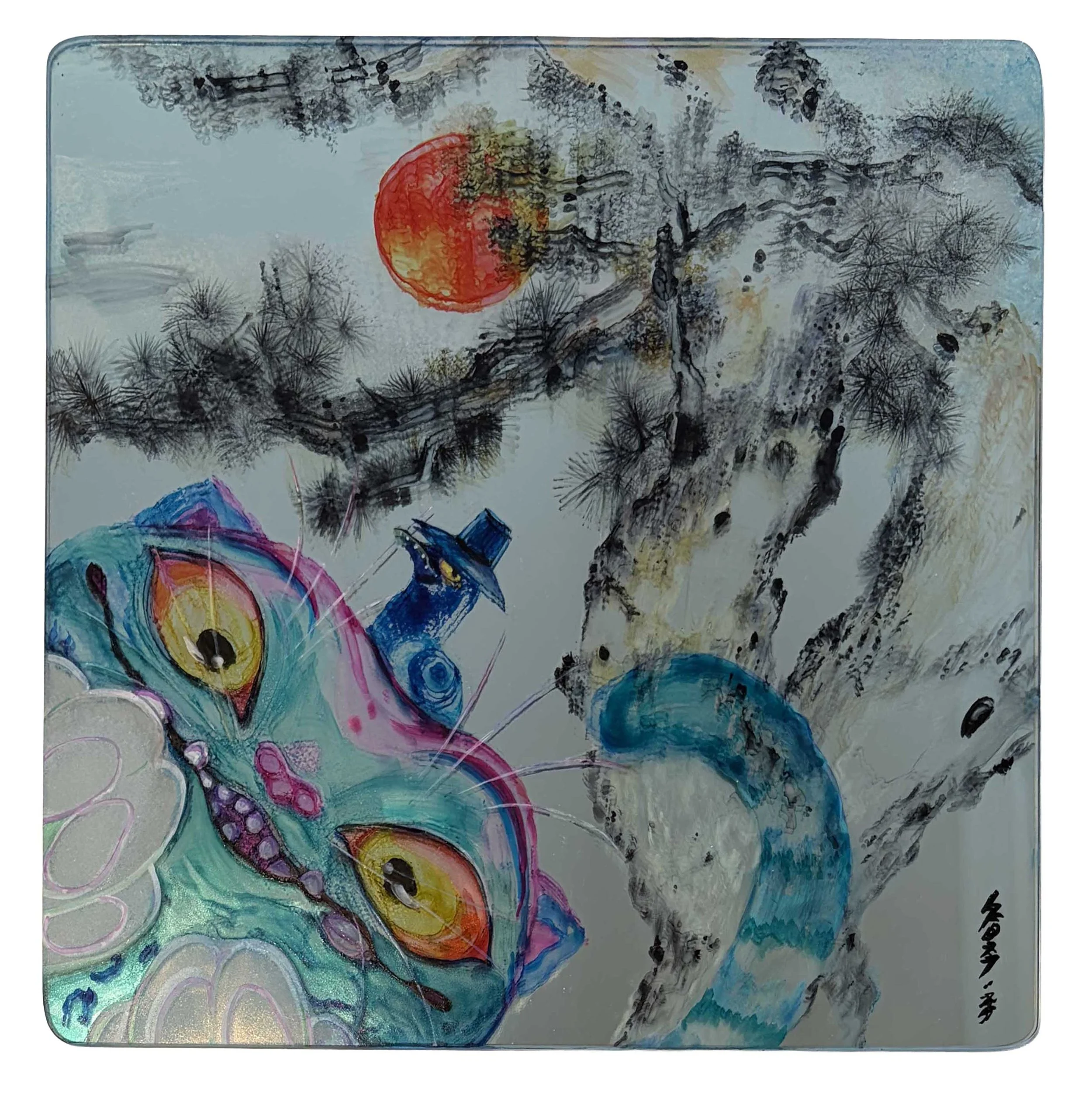 Derpy's Wonderland, Mixed media on mirror, 12x12%22, $1000.jpg