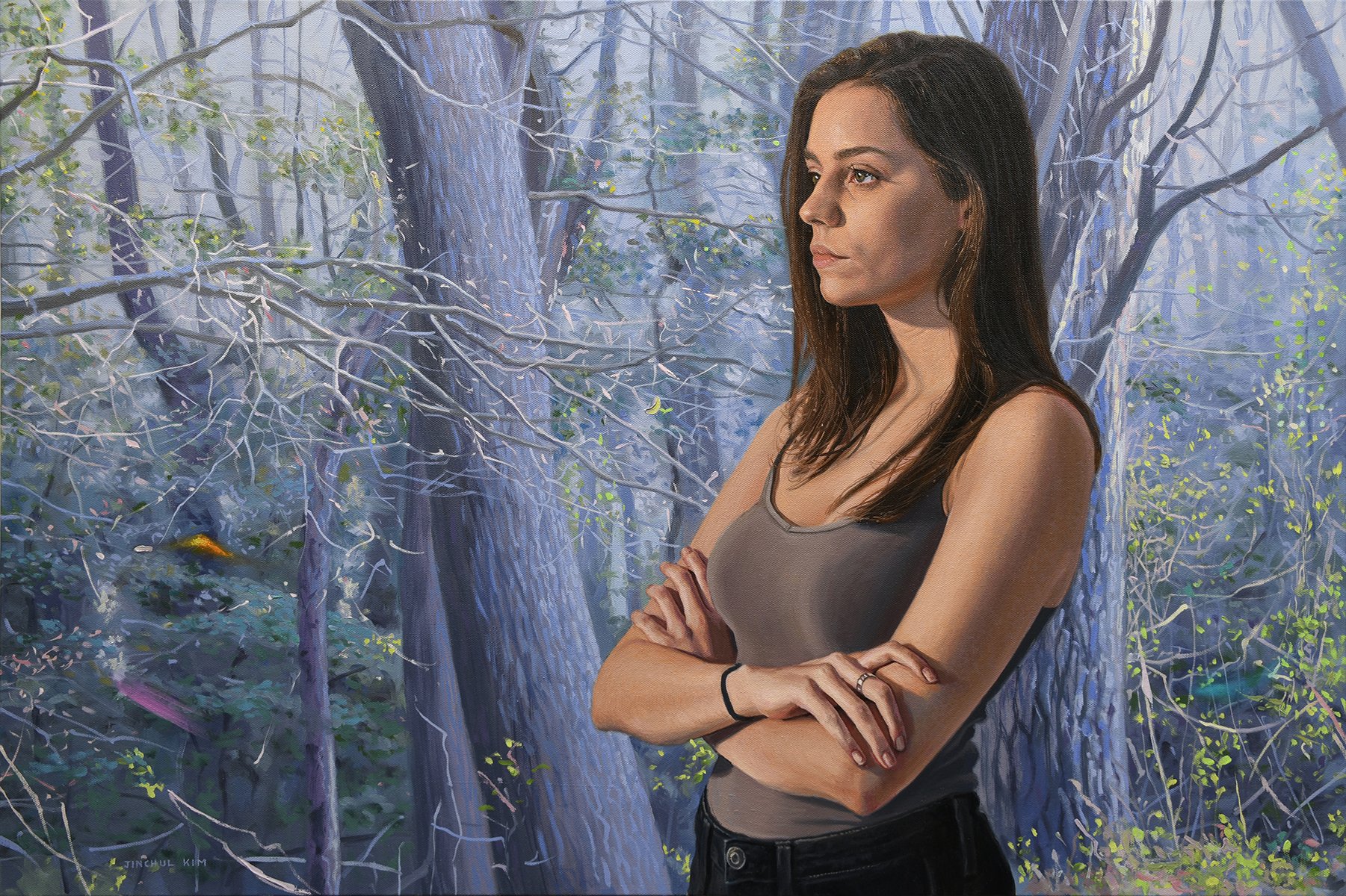 Small Jinchul Kim%22Forest of Contemplation%22 Oil on Canvas 24 x 36 In..jpg