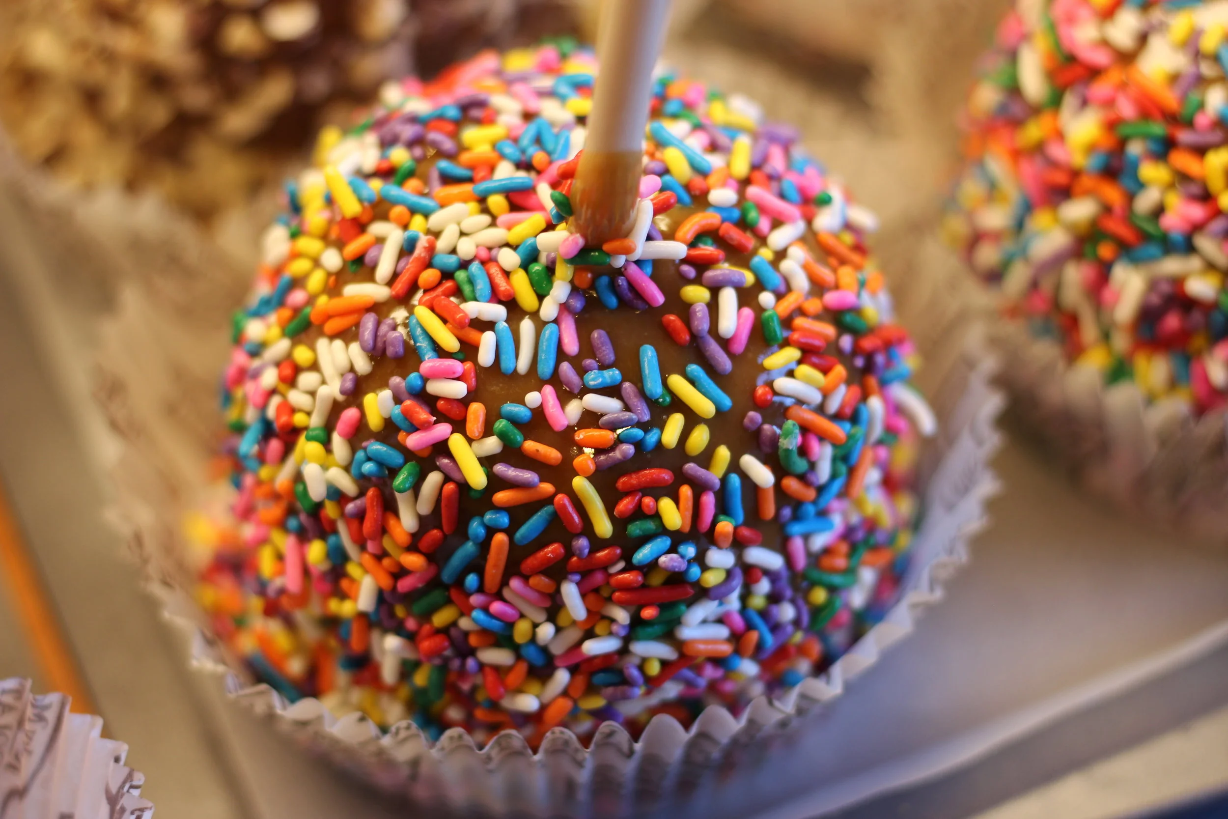 Rainbow Sprinkle Caramel Apple @ Rocky Mountain Chocolate Factory