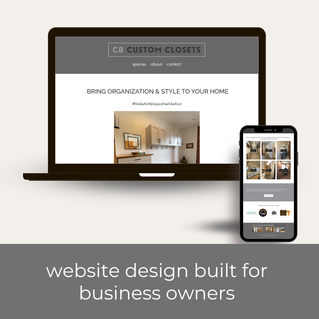 Custom Closet Website Design