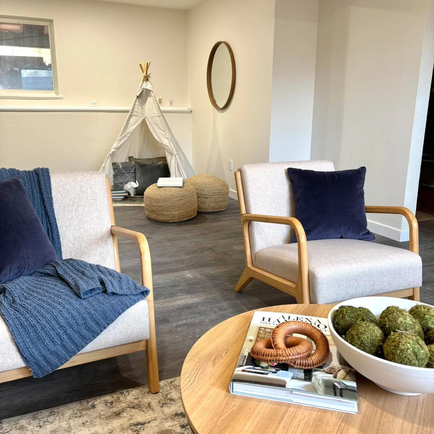 A perfect space for not only the adults but kiddos too! I want first dibs on the tent fort!!

#5280magazine #acutedesigner #stagingworks #liveindenver #stagingsells #denverrealestate #girlboss #housetour #coloradorealtor #homesweethome #instahome #ho