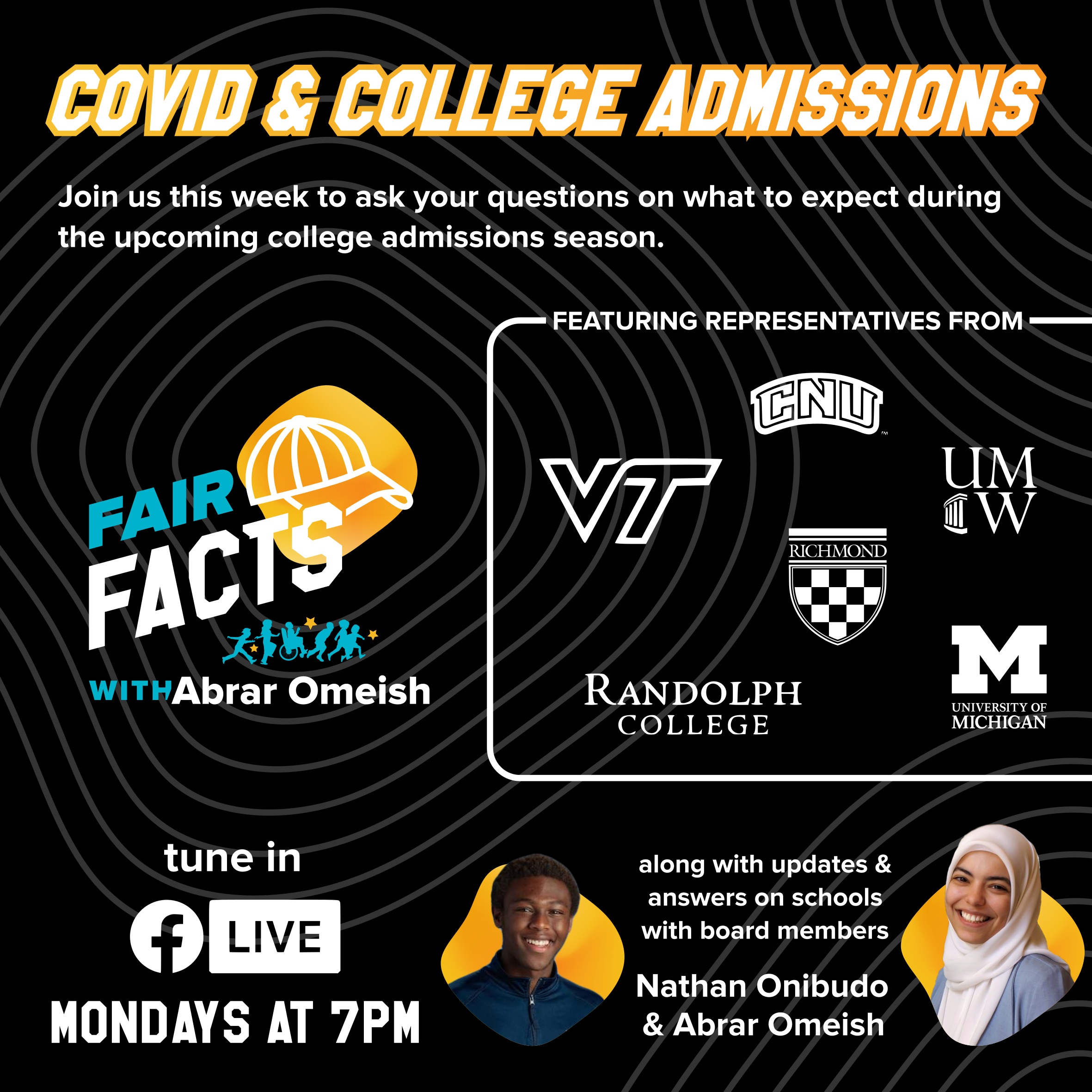 College Admissions Special: UMich, Virginia Tech, Randolph, CNU, Mary Washington, &amp; URichmond