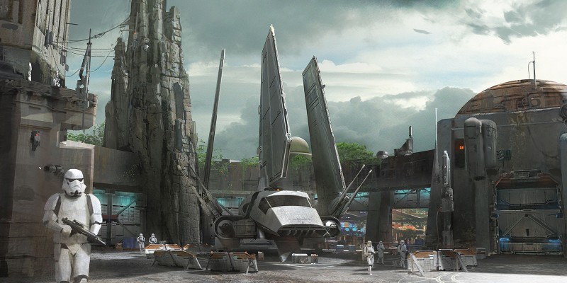 Outside the First Order ride. 