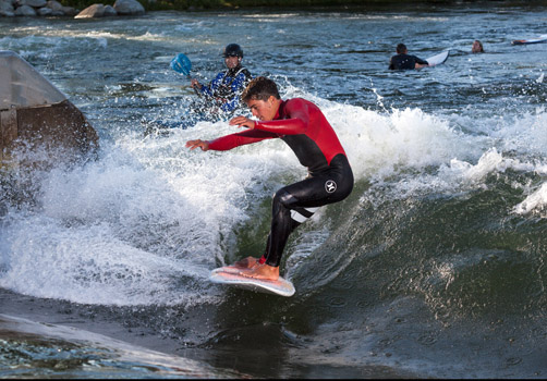Surfers from around the world are visiting the Boise Whitewater Park.