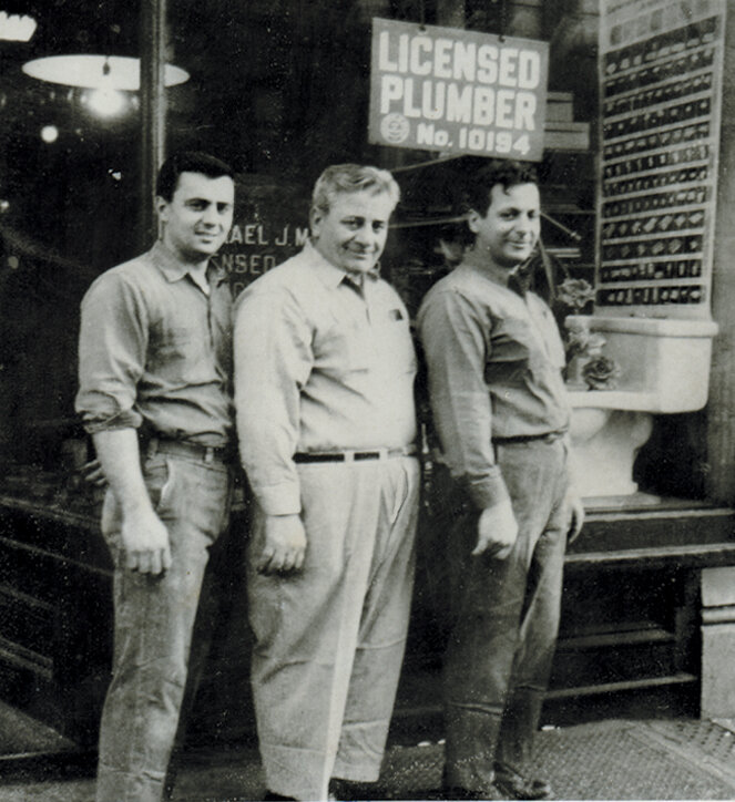 The three original bosses of Vigilante Plumbing in 1959.