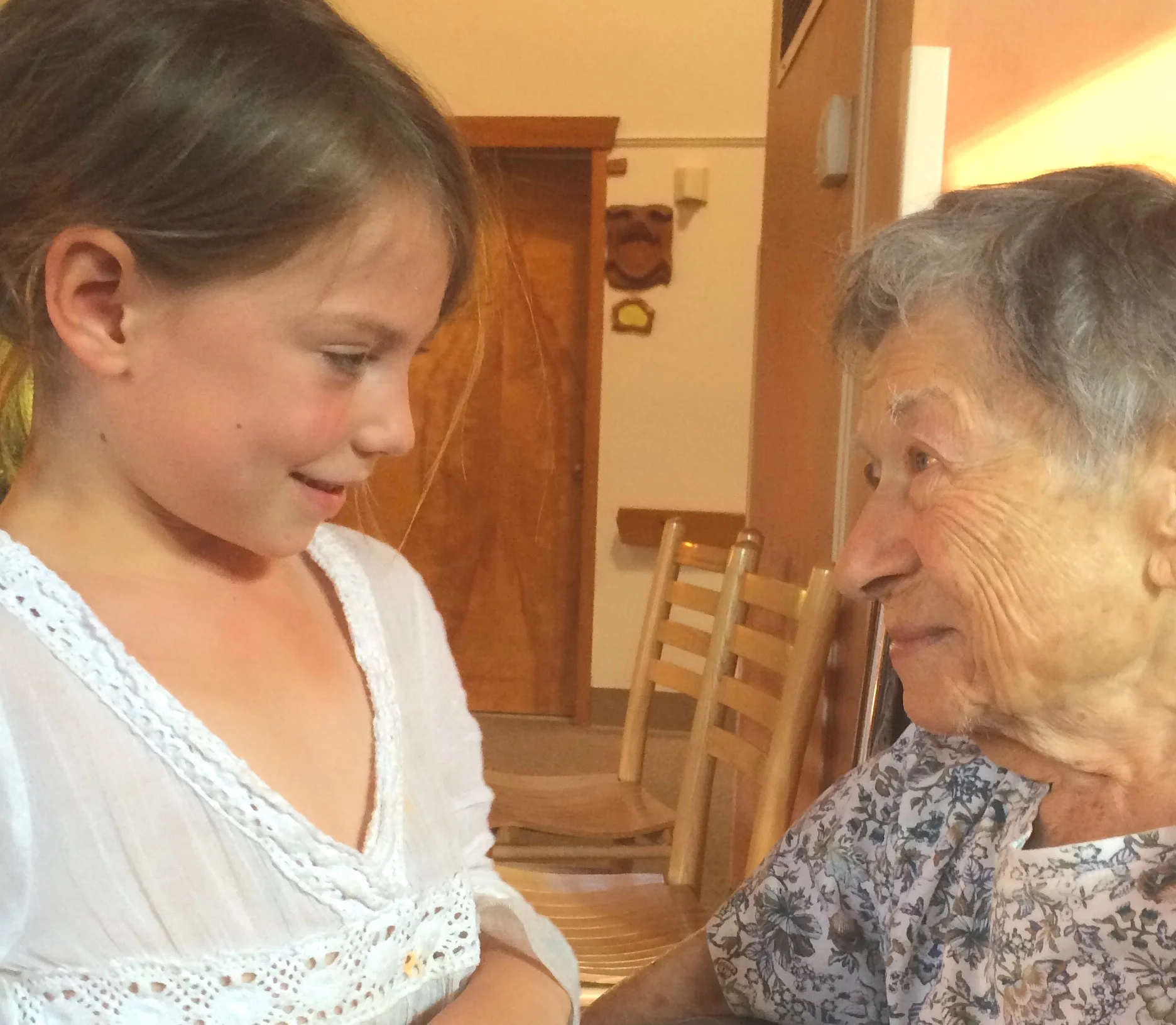 Doris with one of the coworkers children, at the Fellowship Community