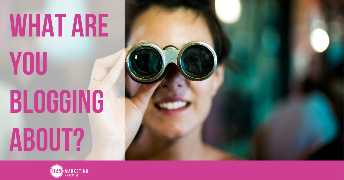 what are you blogging about