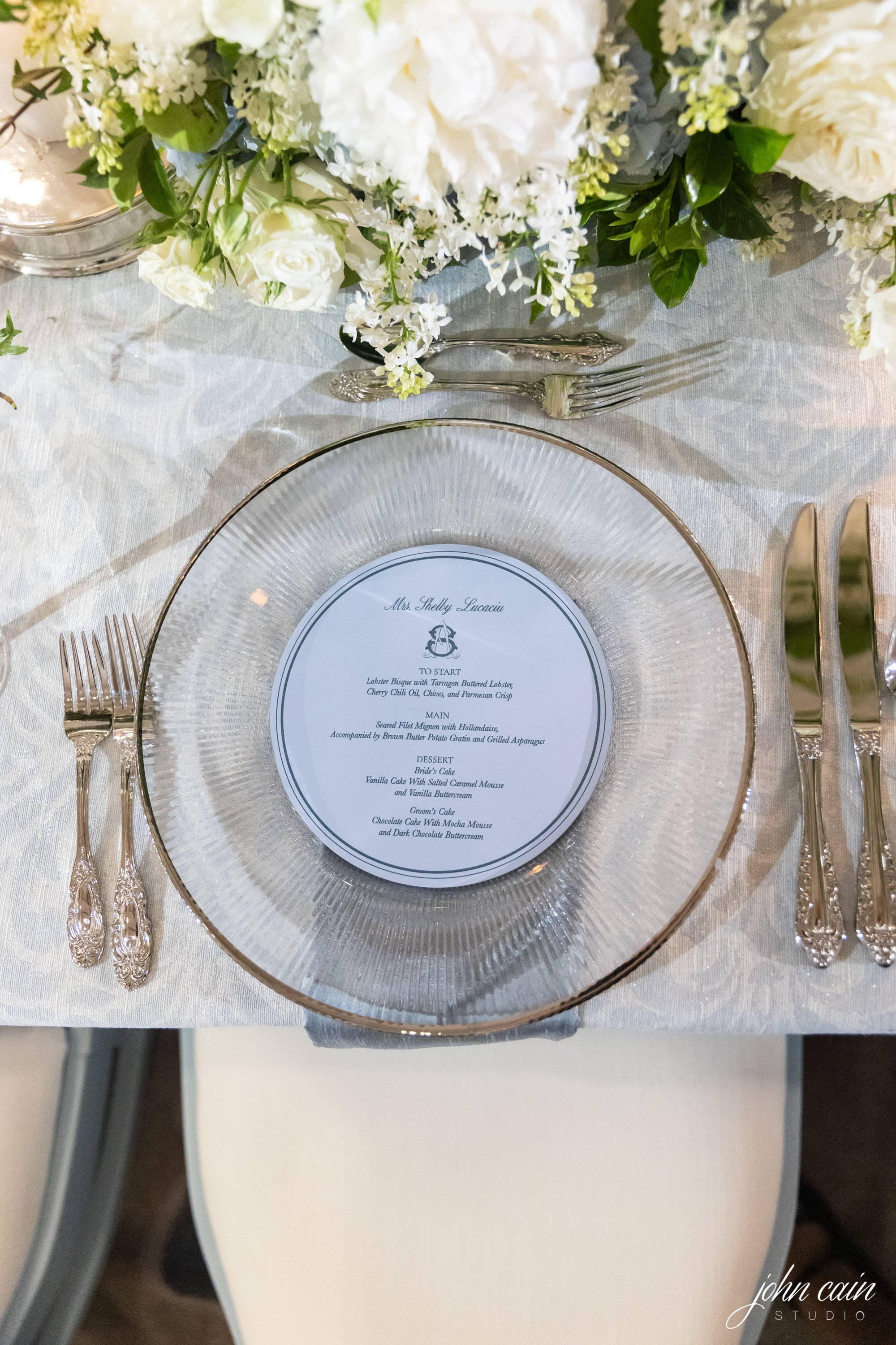Custom Wedding Menu