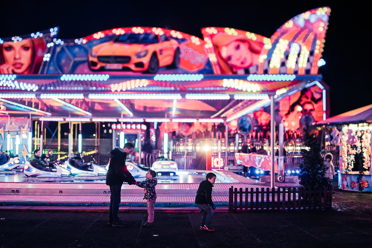 Dodgem cars - Cambridge North Pole Winter Festival