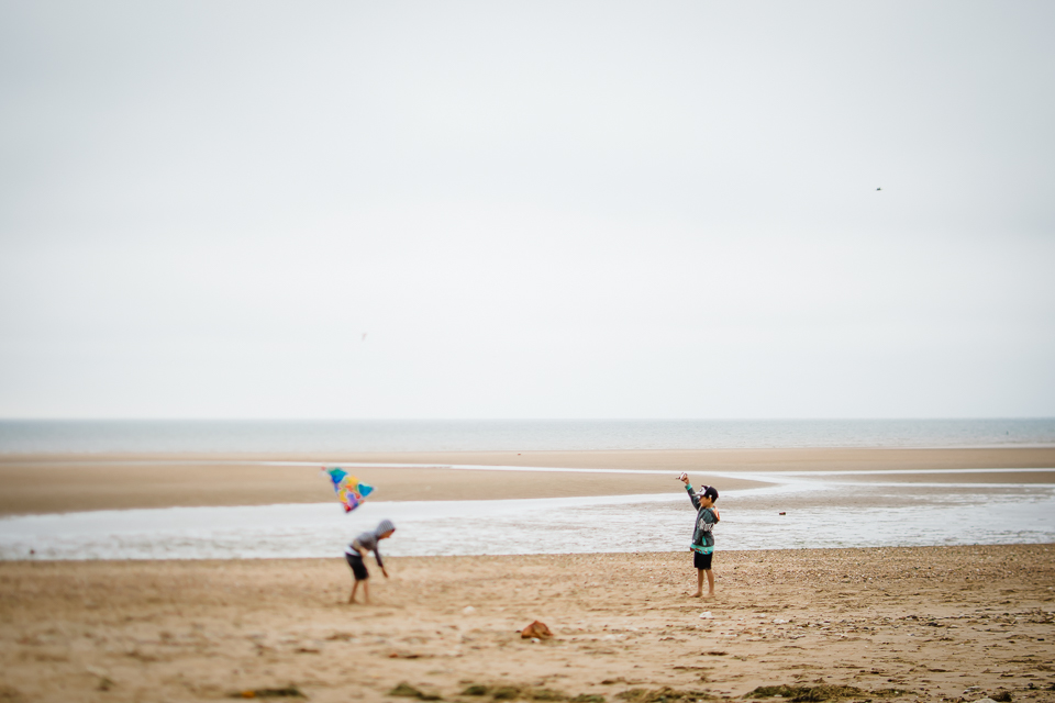 Kite flying at Hunstanton beach