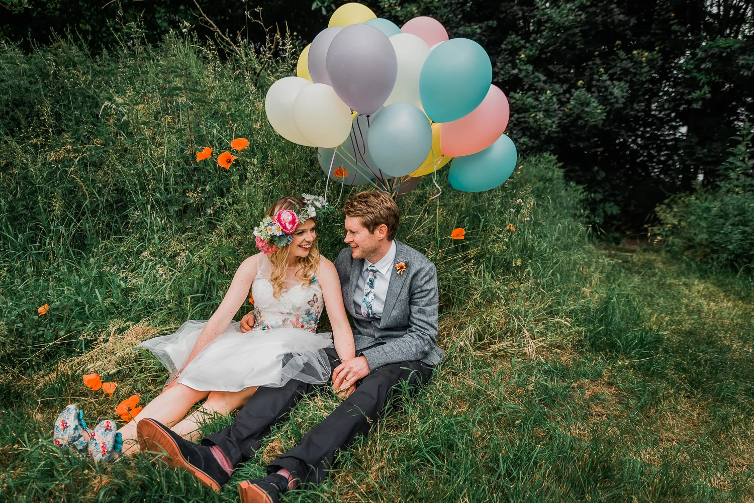 Fun and colourful festival wedding at Horningsea Pavilion | Cambridgeshire Wedding Photographer