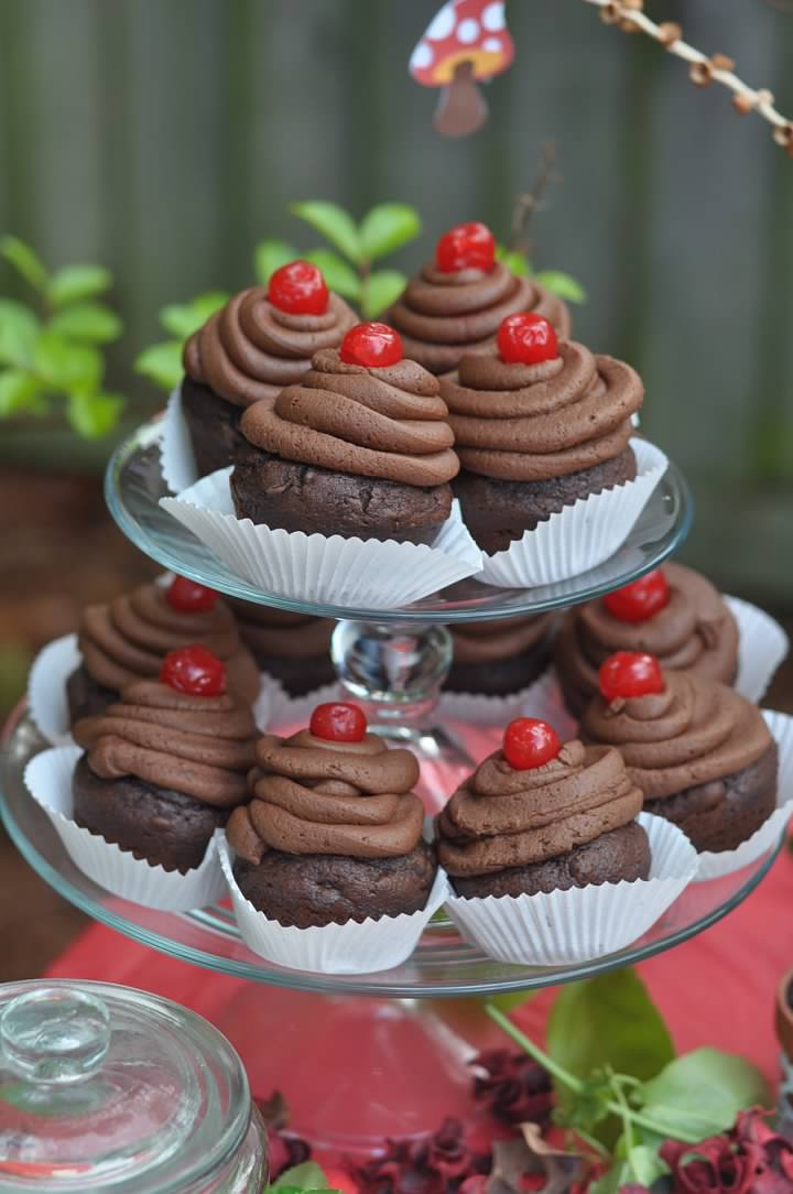 Haymount Homes Little Red Riding Hood Party Black Forest Cupcake with Cherry 4.jpg